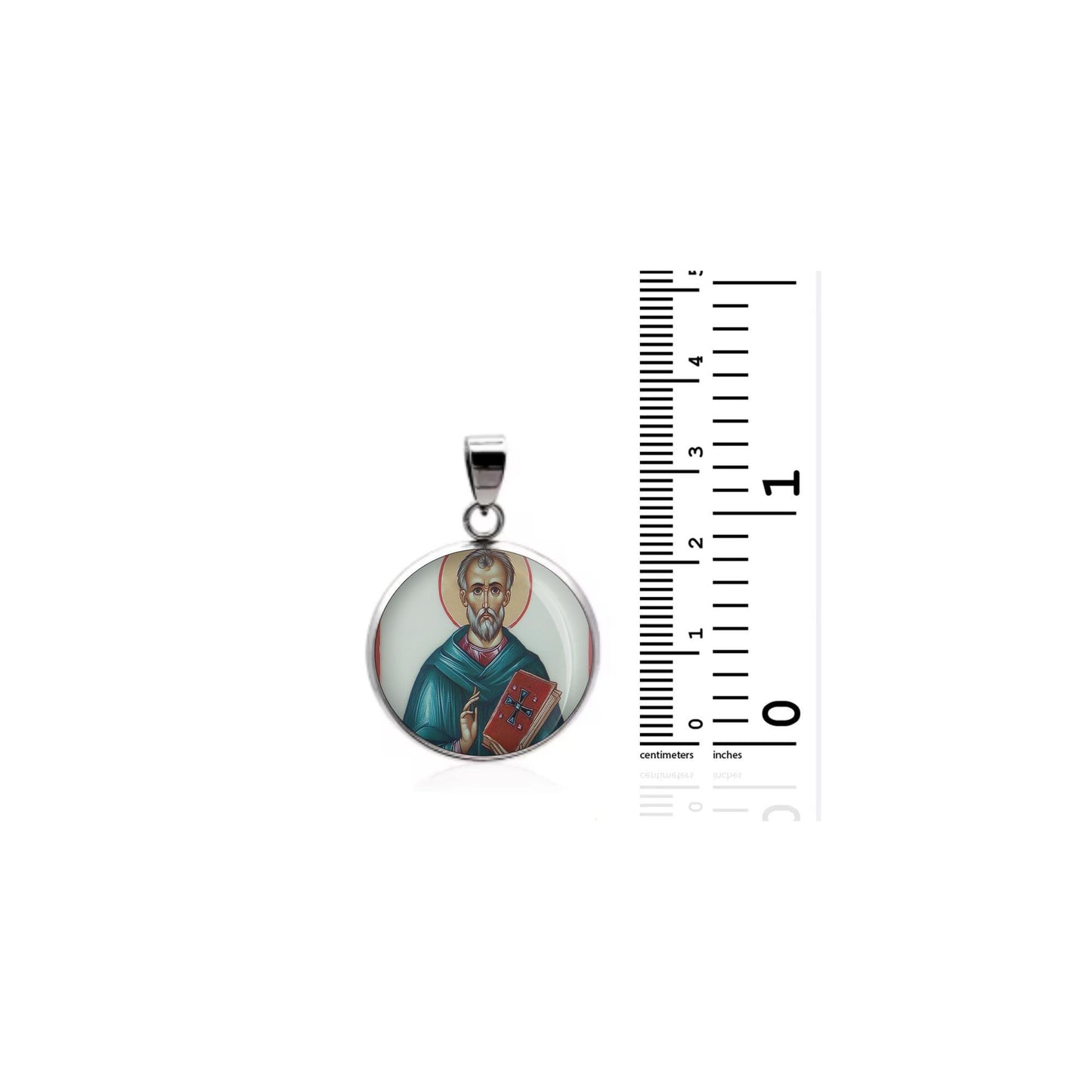 Saint Theodore Religious Christian sterling silver 925 Christian Medal Patron Pendant