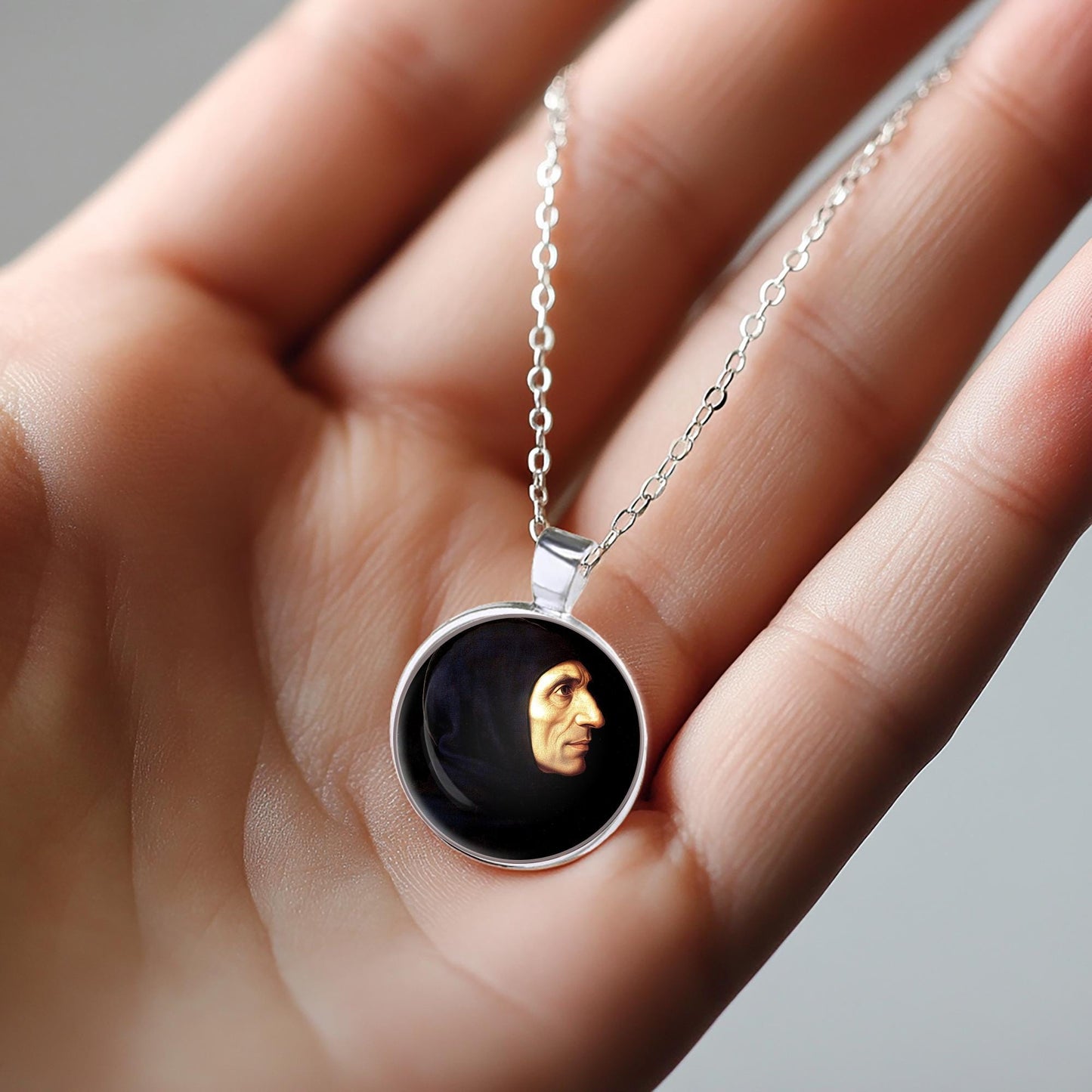 Saint Girolamo Savonarola Italian Friar and Preacher Necklace Pendant