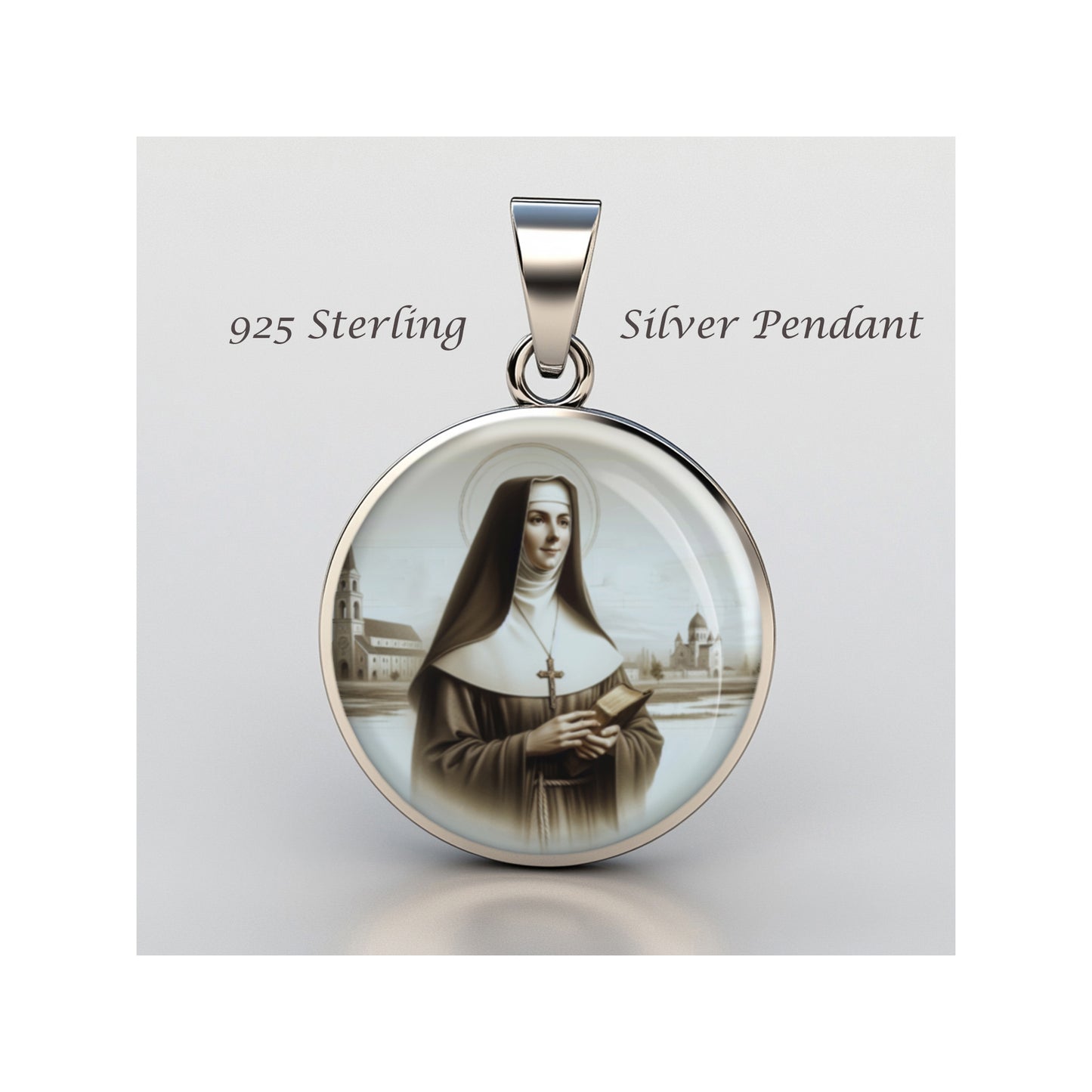 Saint Maria Soledad Not Catholic sterling silver 925 Christian Medal Patron image 0