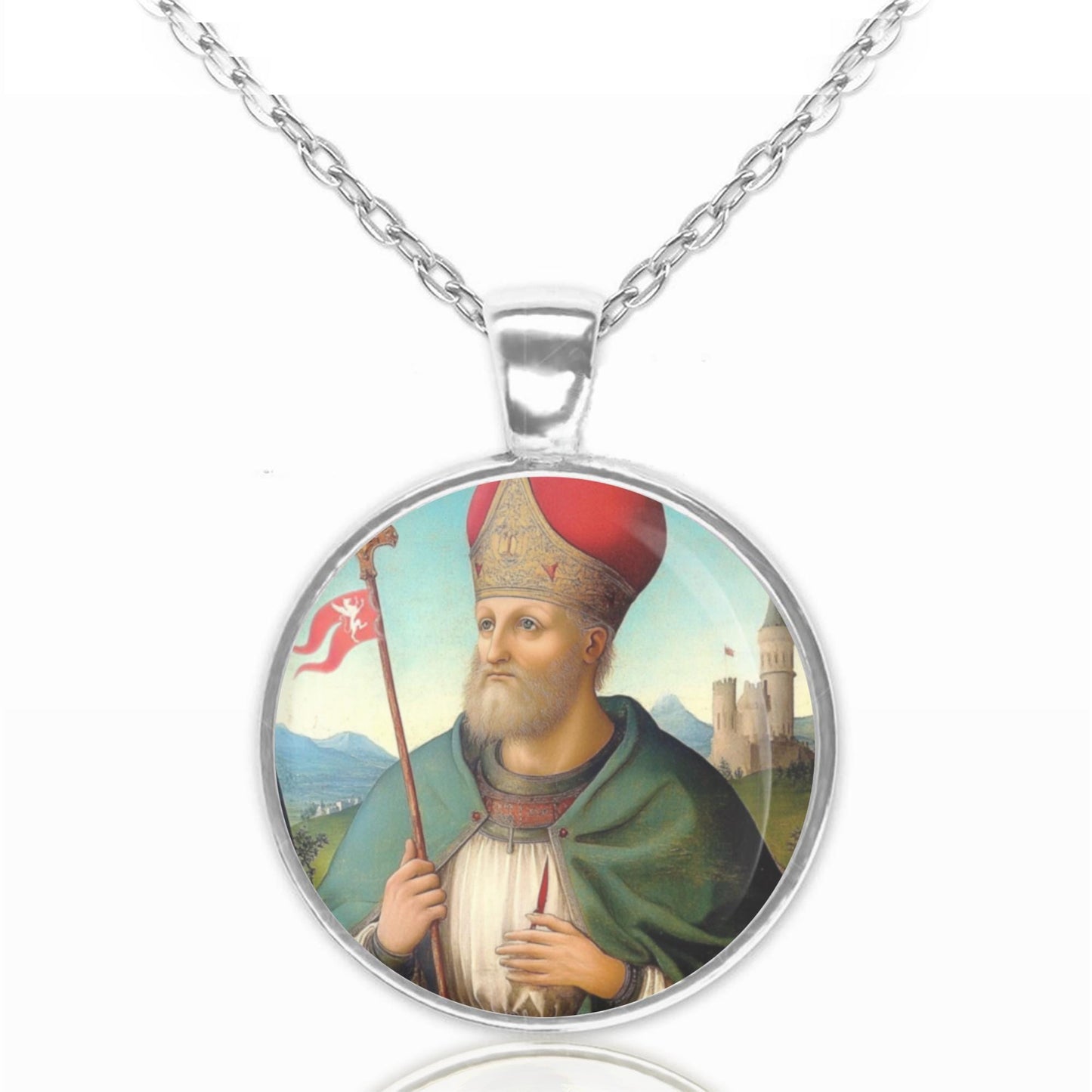 St Ercolano Herculanus of Perugia Necklace Medal Pendant Jewelry