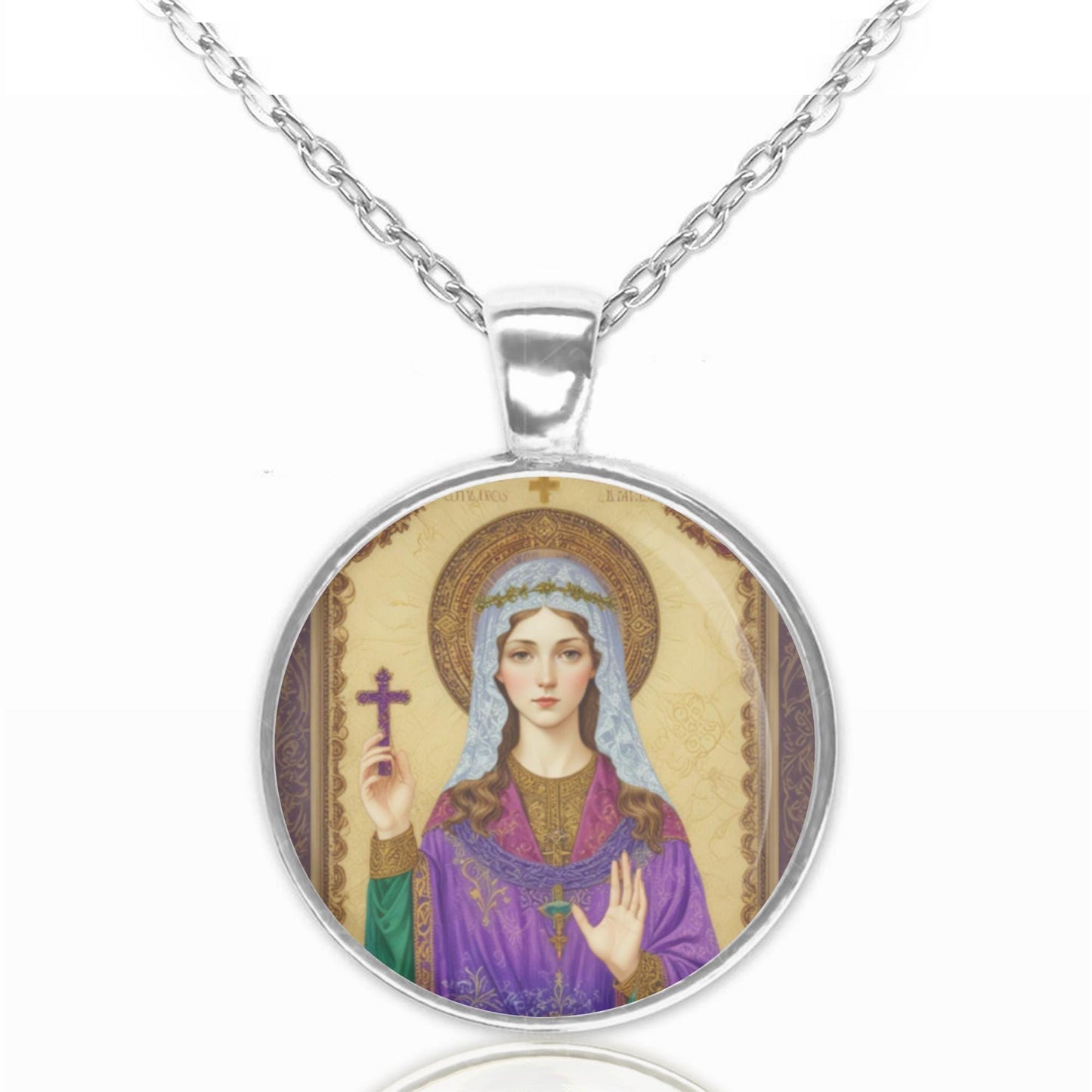 St Claudia Necklace Religious Patron Pendant Medal