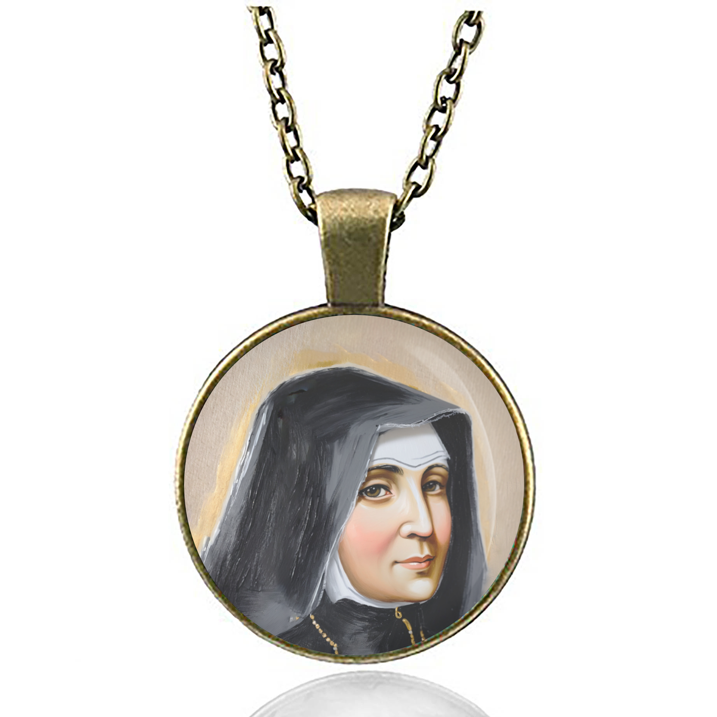 St. Vincentia Maria Lopez Necklace Catholic Saint Pendant Medal image 4
