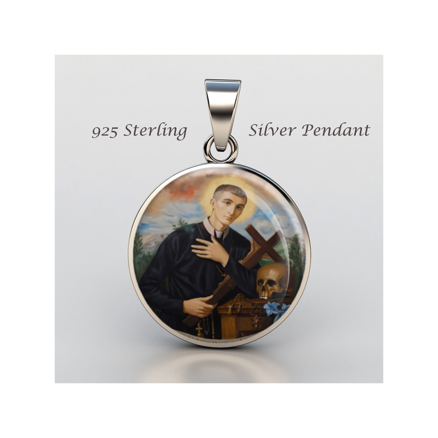 Saint Gerard Majella Catholic sterling silver 925 Christian Medal Patron Pendant image 0