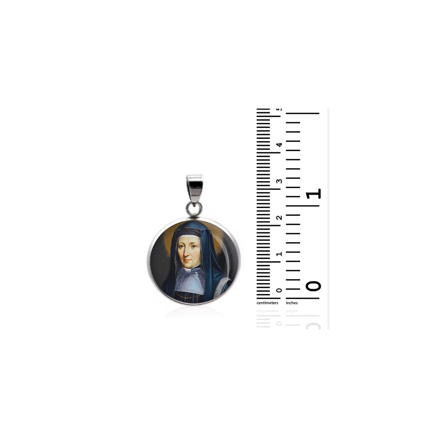 Saint Louise De Marillac Catholic sterling silver 925 Christian Medal Patron image 1
