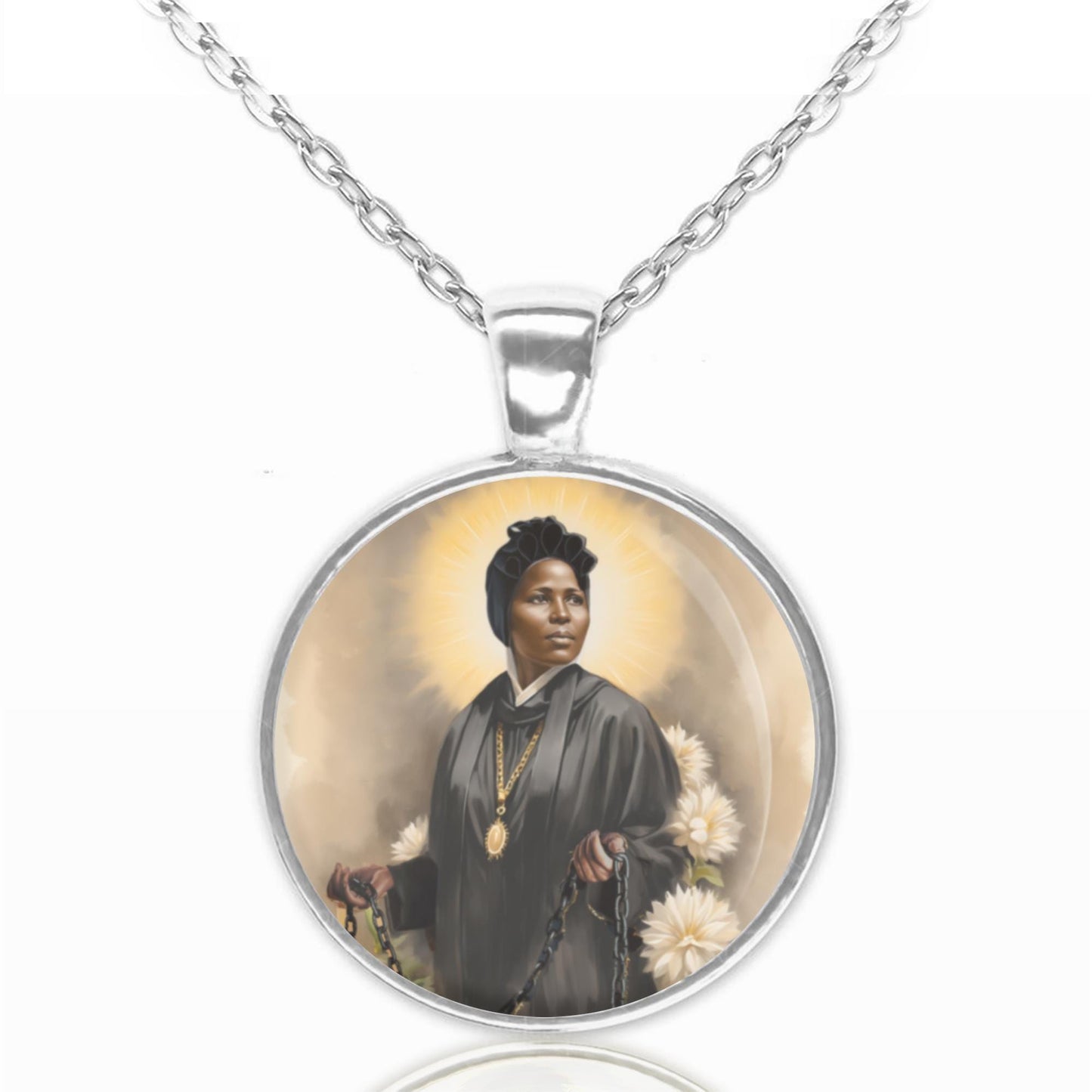 St. Josephine Bakhita Catholic Religious Necklace Medal Pendant