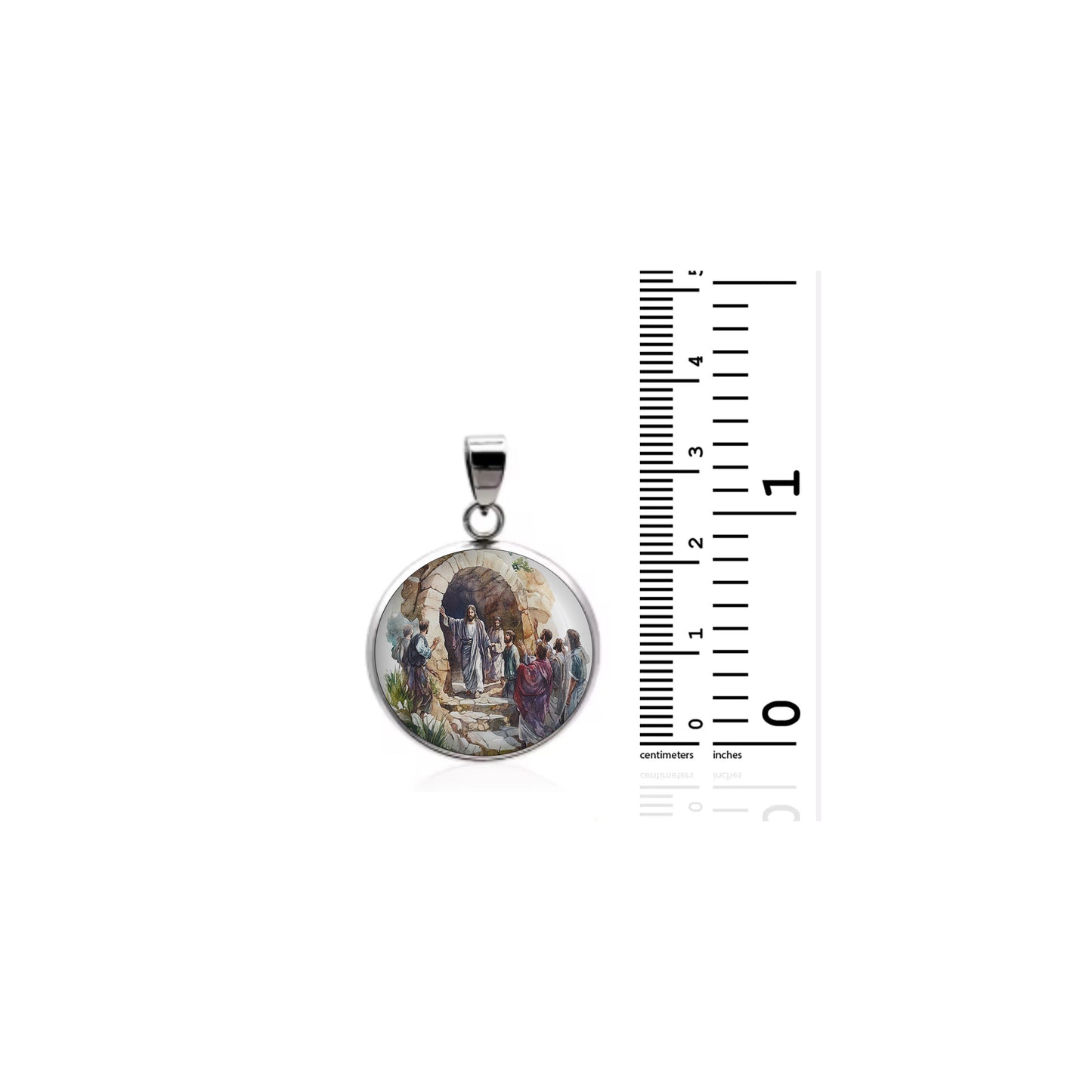 Saint Resurrection Of Lazarus Miracle Of Jesus Christ sterling silver 925 Medal image 1