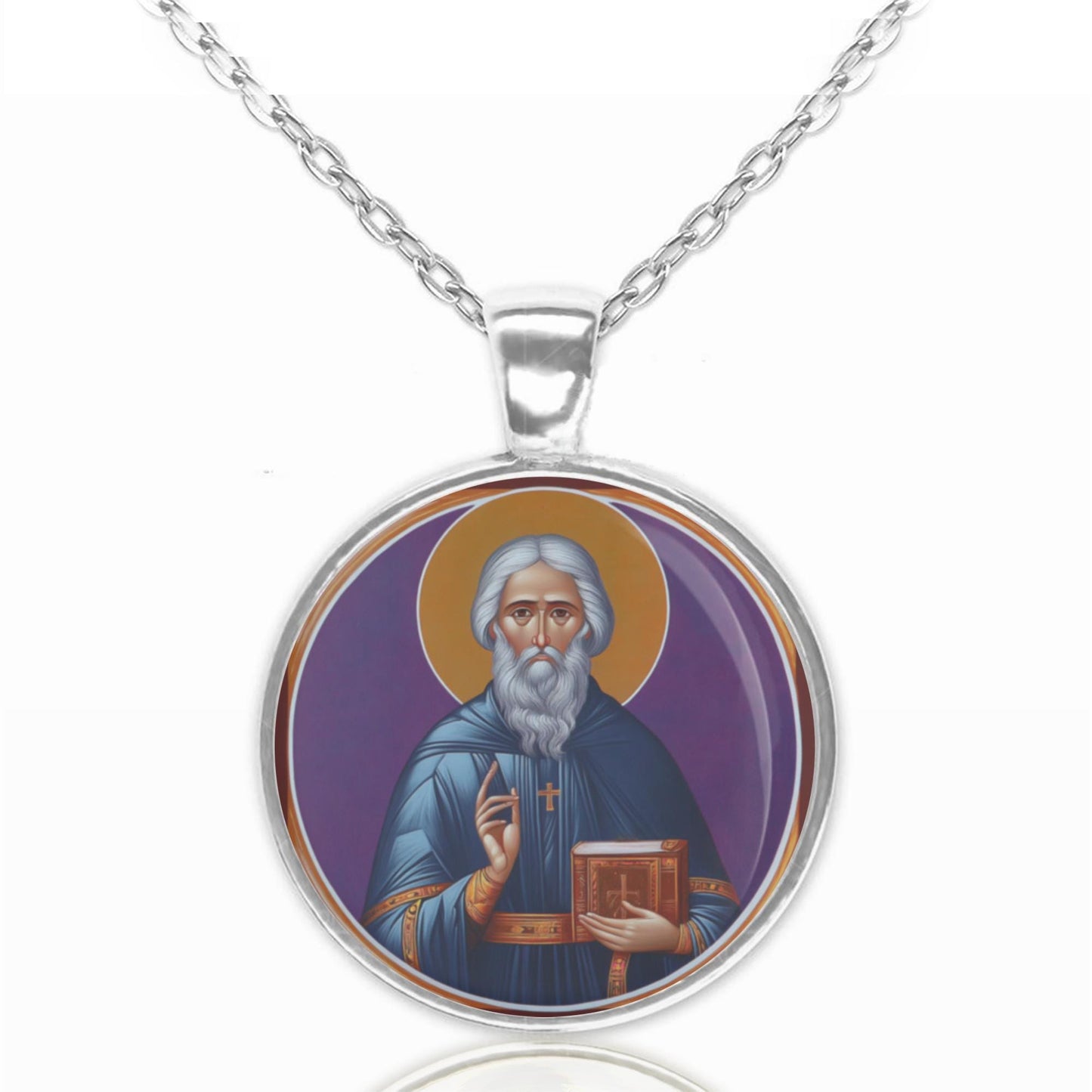 St. Sergius, Abbot of Radonezh Necklace Orthodox Medal Pendant