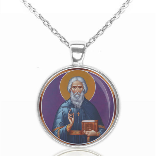 St. Sergius, Abbot of Radonezh Necklace Orthodox Medal Pendant