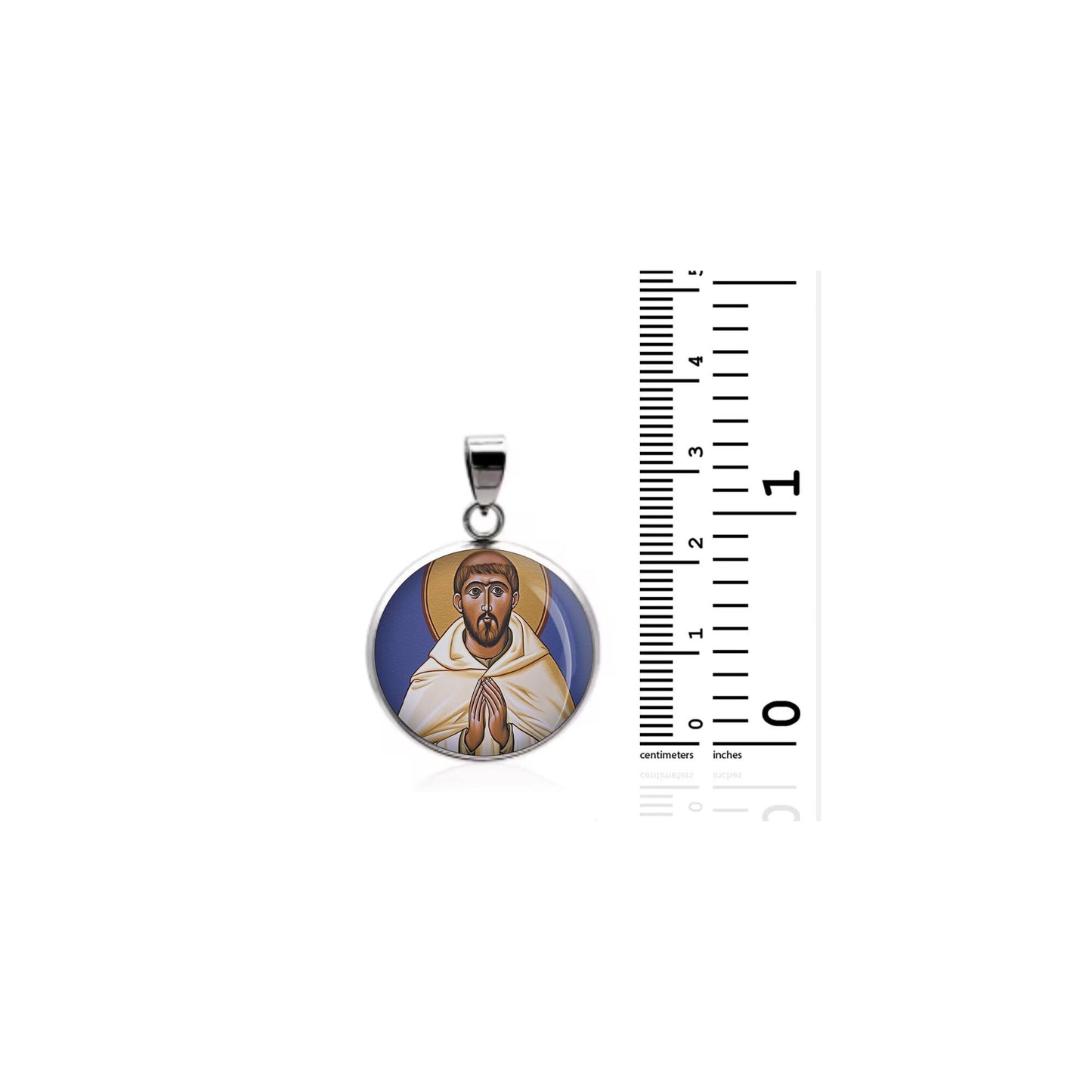 Saint William Religious Christian sterling silver 925 Christian Medal Patron Pendant