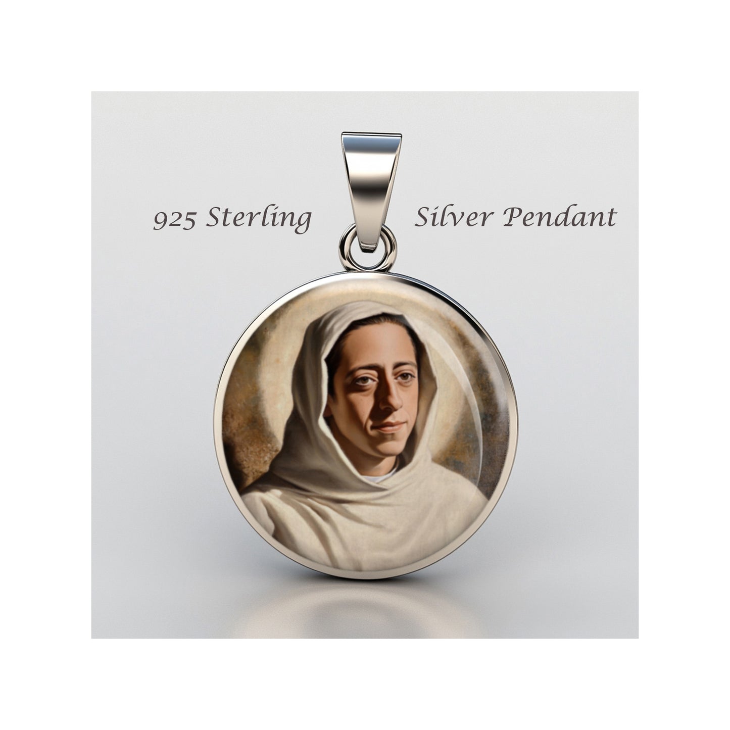 Saint Rafael Arnaiz Baron Catholic sterling silver 925 Christian Medal Patron image 0