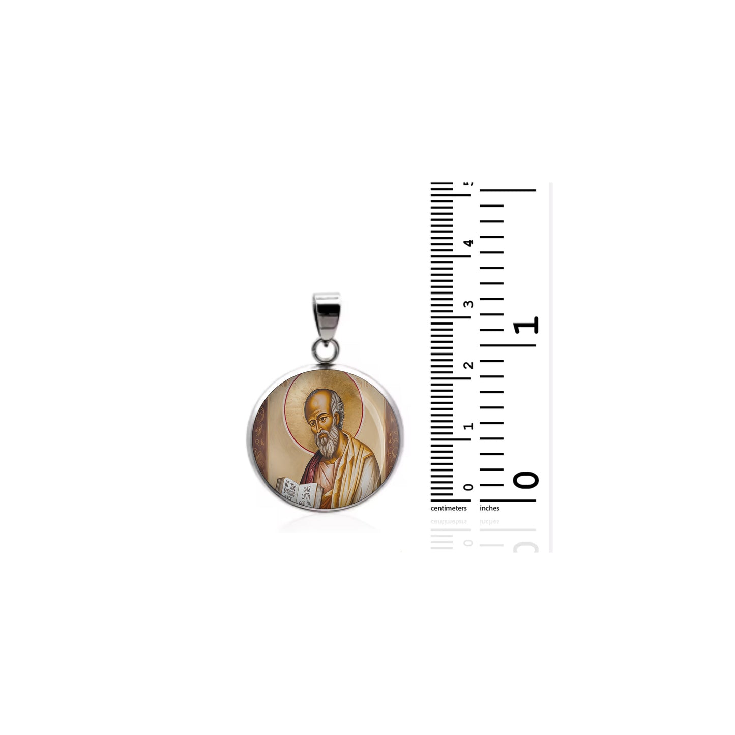 Saint John The Apostle Catholic sterling silver 925 Christian Medal Patron image 1