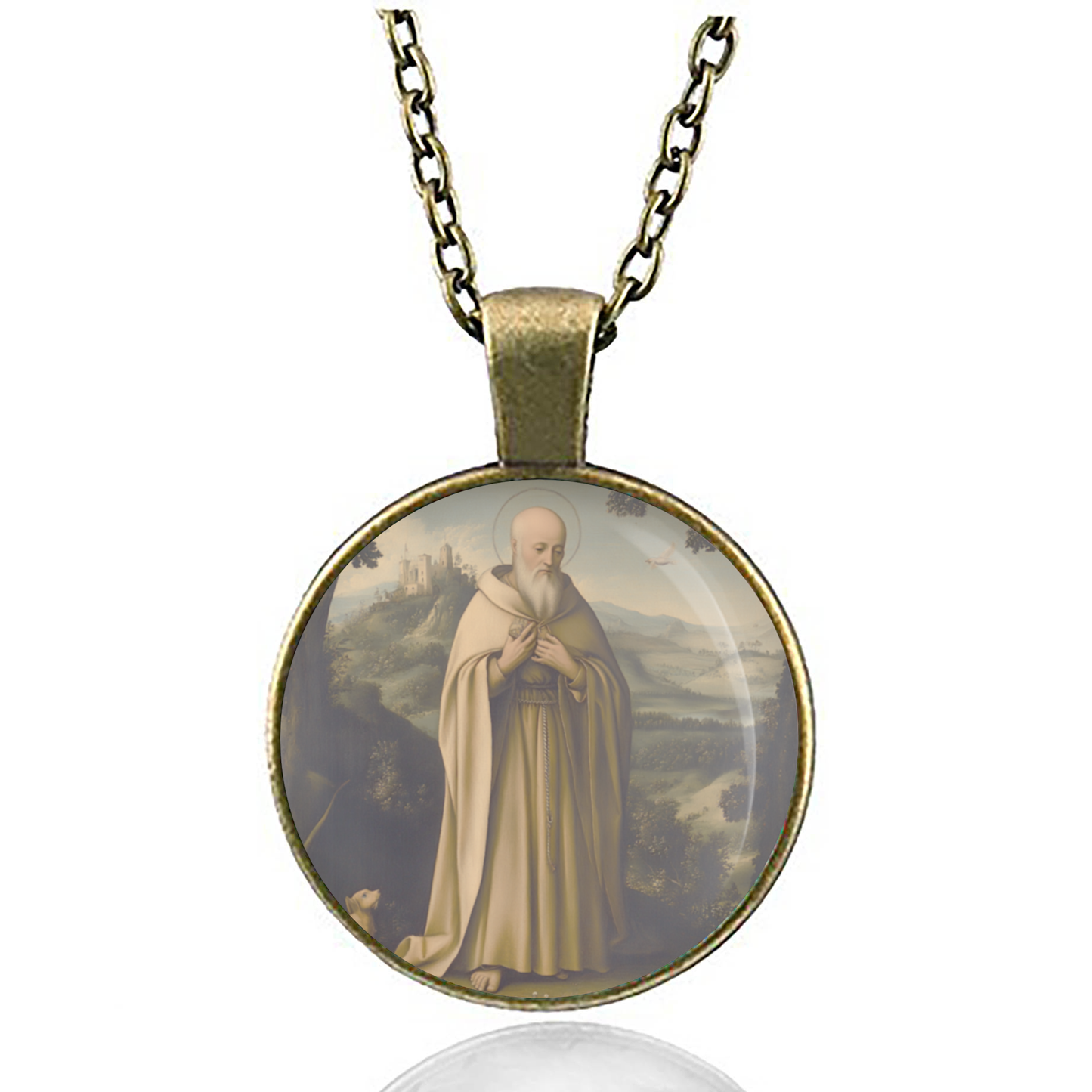 Blessed Agnello Of Pisa Necklace Catholic Pendant Medal image 4