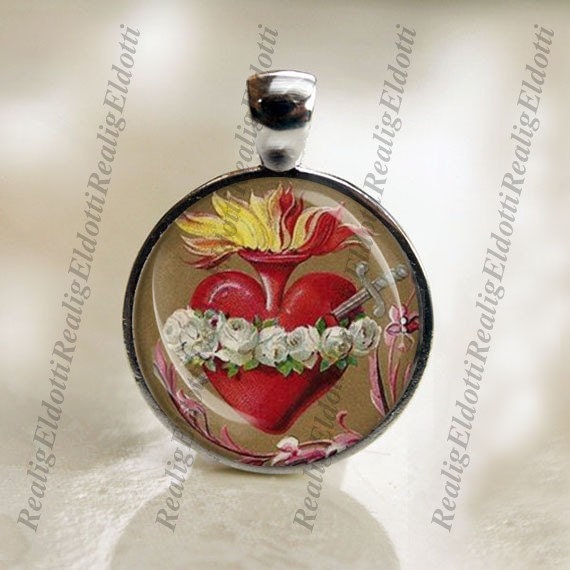 Mary's Immaculate Heart 1845 Religious Christian Catholic Medal Pendant Jewelry