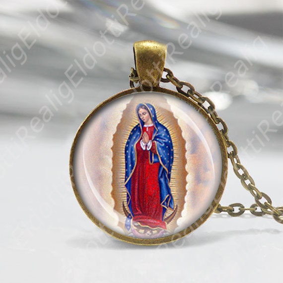 Our Lady Guadalupe Catholic Necklace Medal Mary Religious Pendant Christian Charm Jewelry