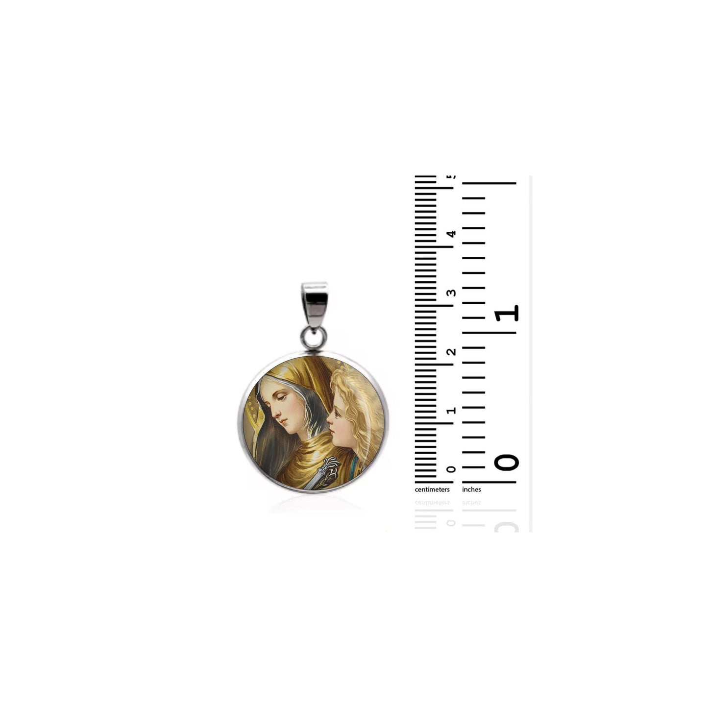 Saint Frances Of Rome Religious Devotional sterling silver 925 Christian Medal Patron