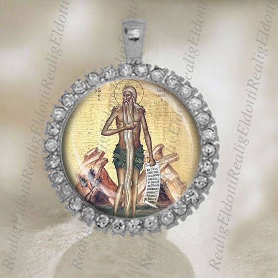 St Onuphrius Onofrio Medal Catholic Silver Tone Religious Jewelry NEW