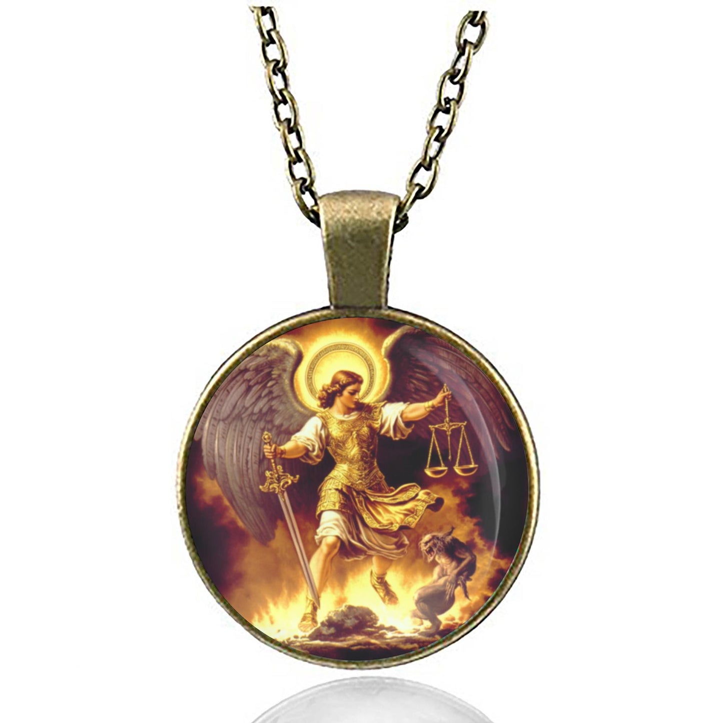 Saint Michael the Archangel Medal Necklace Pendant