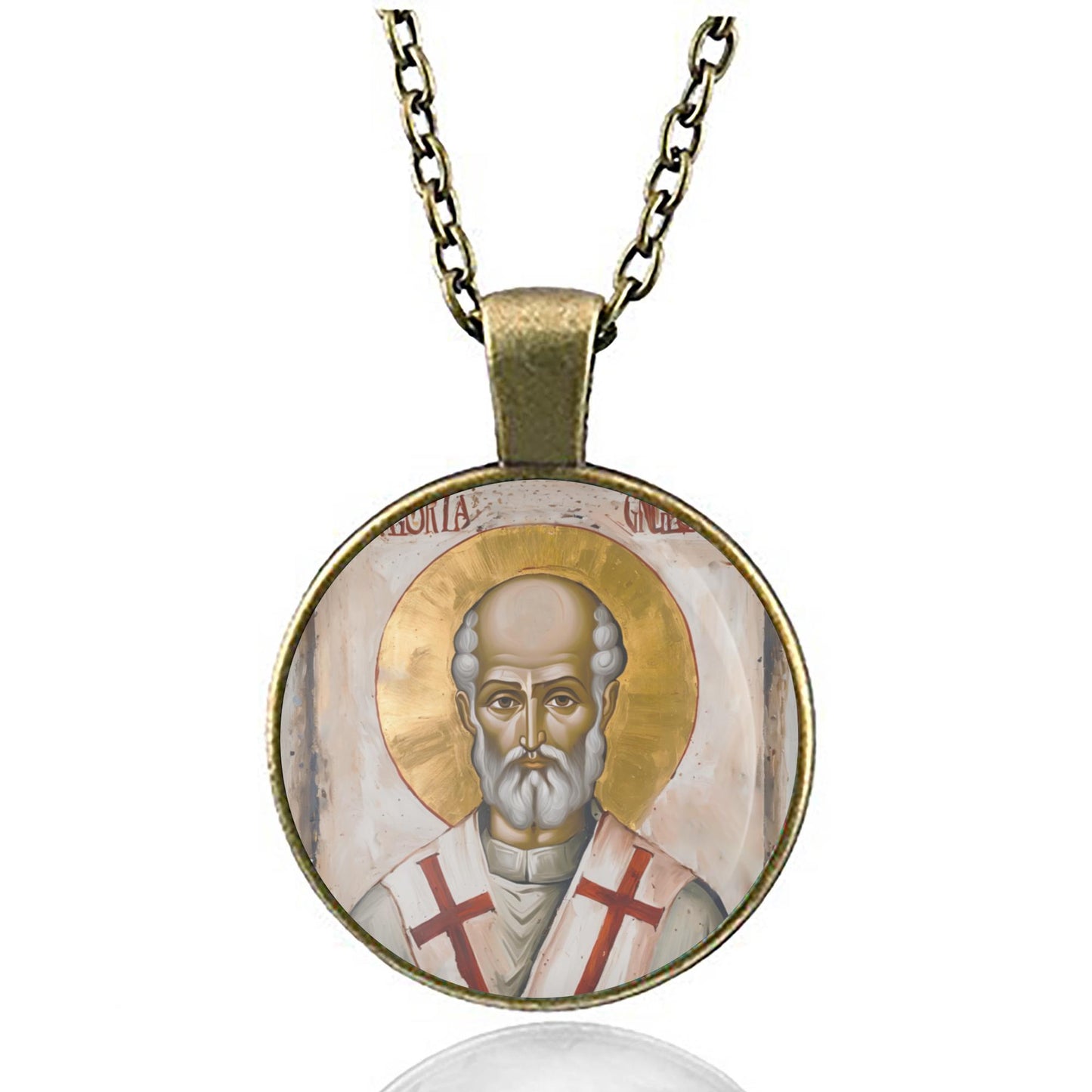 St. Gregory of Neocesarea Necklace Medal Pendant