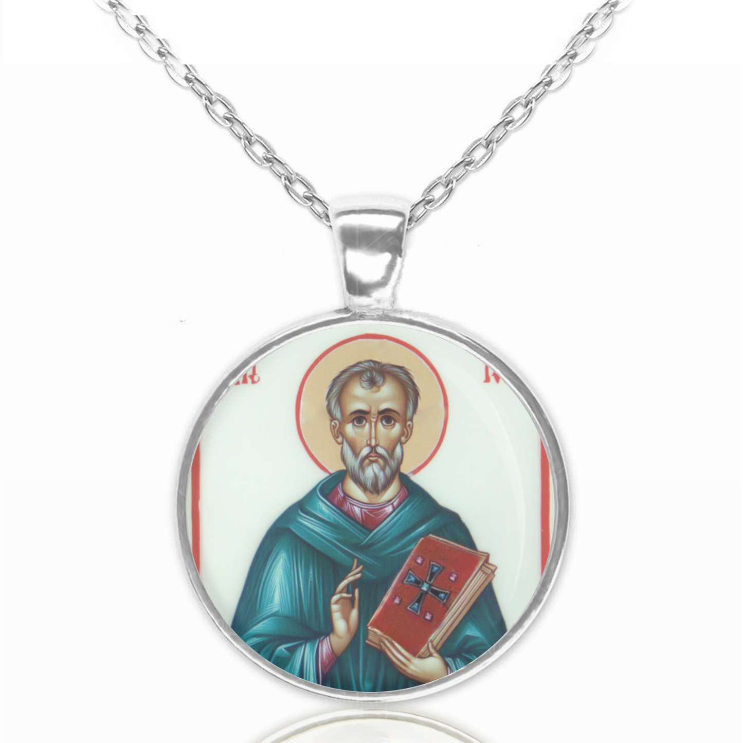 St. Theodore Necklace Catholic Saint Pendant Medal image 0