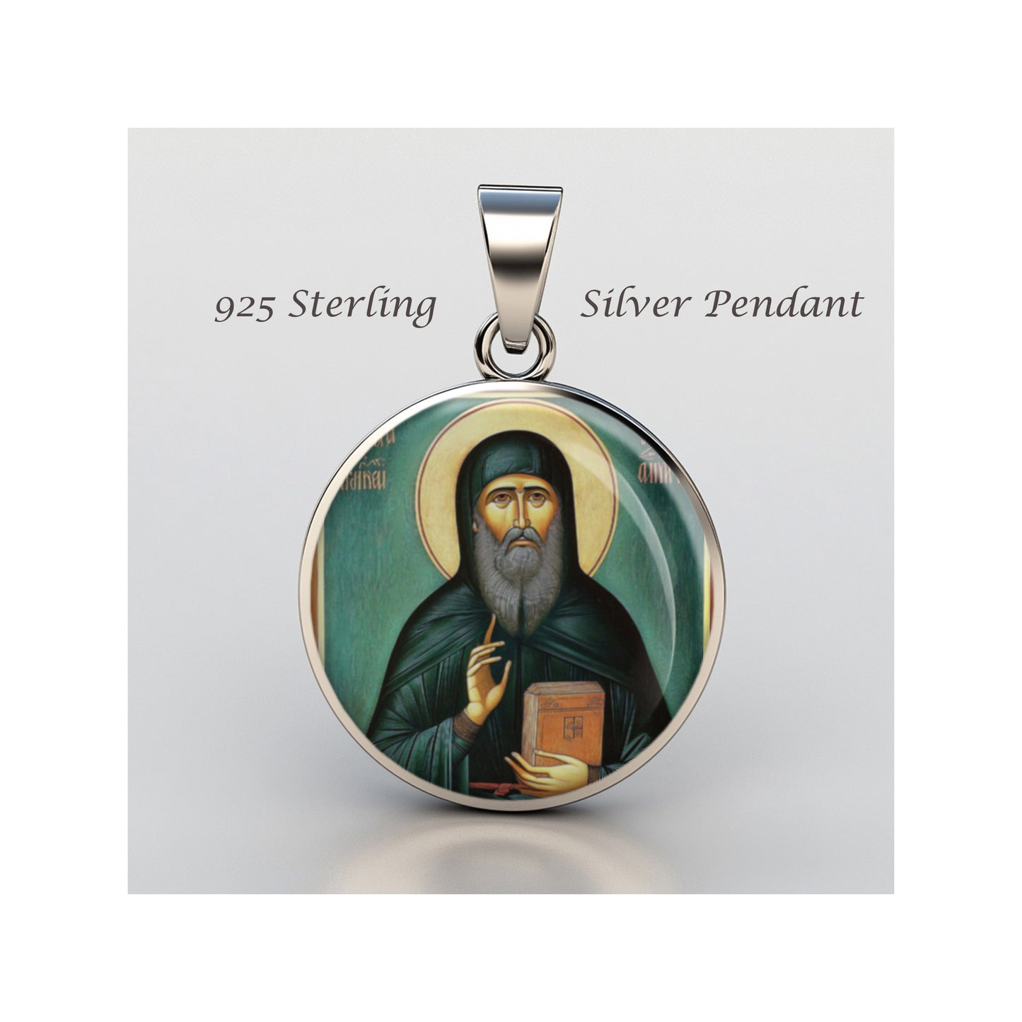 Saint Nectarius Kephalas The Metropolitan Of Pentapoli sterling silver 925 Medal image 0