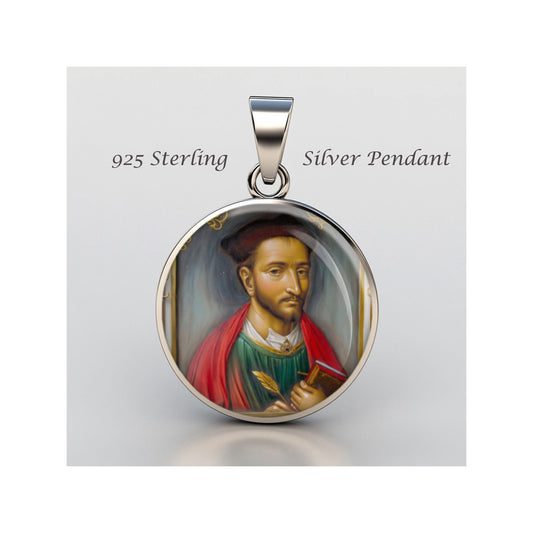 Saint Thomas A Kempis Religious Christian sterling silver 925 Christian Medal Patron