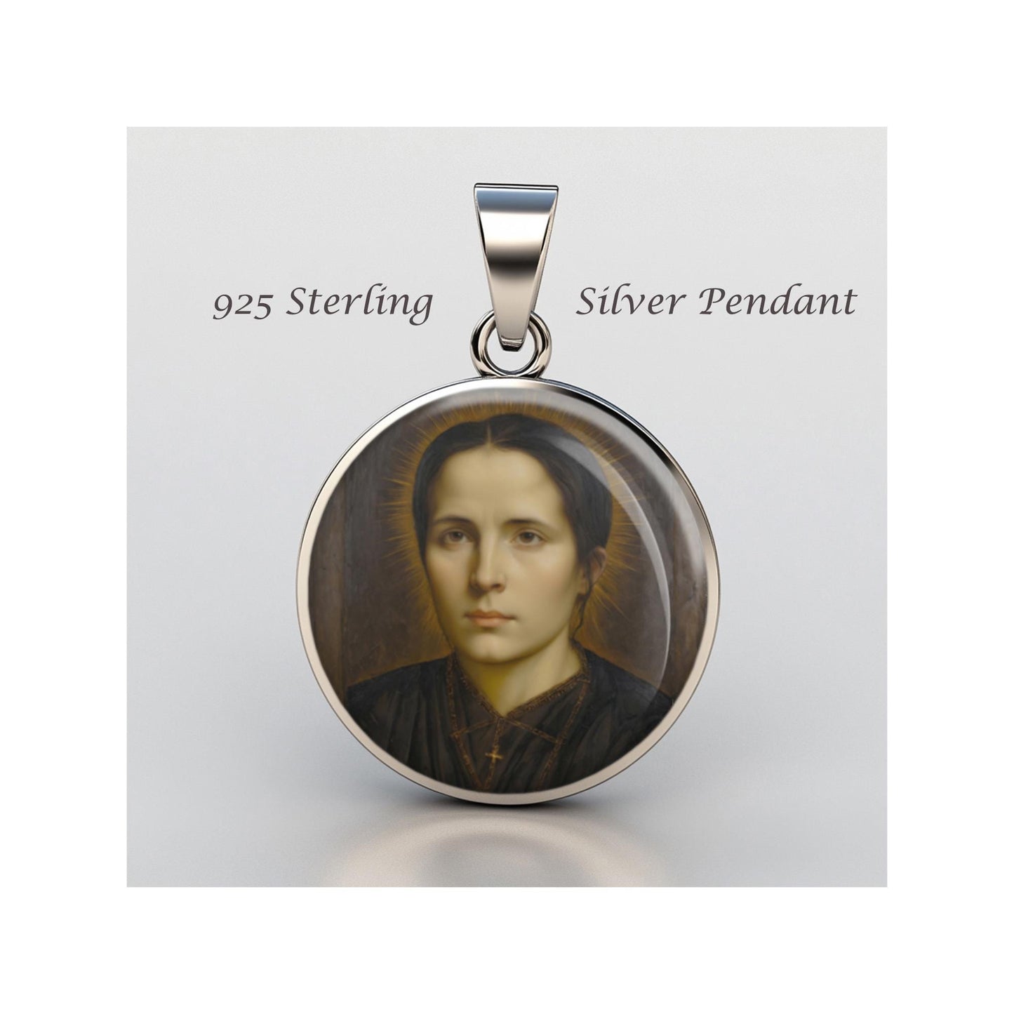 Saint Edvige Carboni Mystics Of The Church Religious Devotional sterling silver 925 Medal
