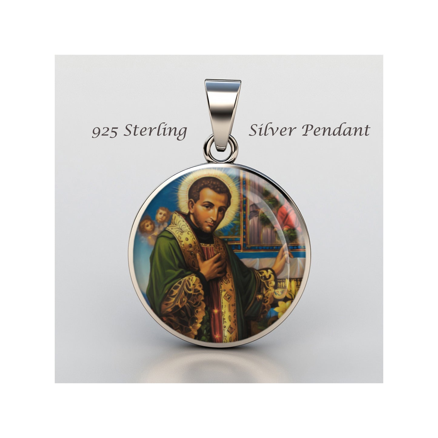 Saint Joseph Cafasso Catholic sterling silver 925 Christian Medal Patron Pendant image 0