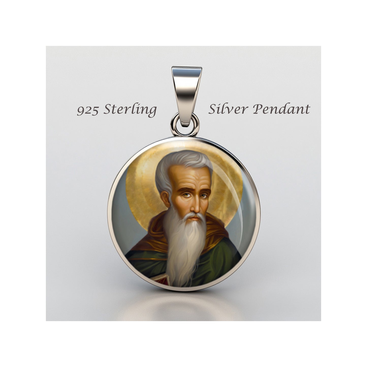Saint Joseph The Hymnographer Catholic sterling silver 925 Christian Medal image 0