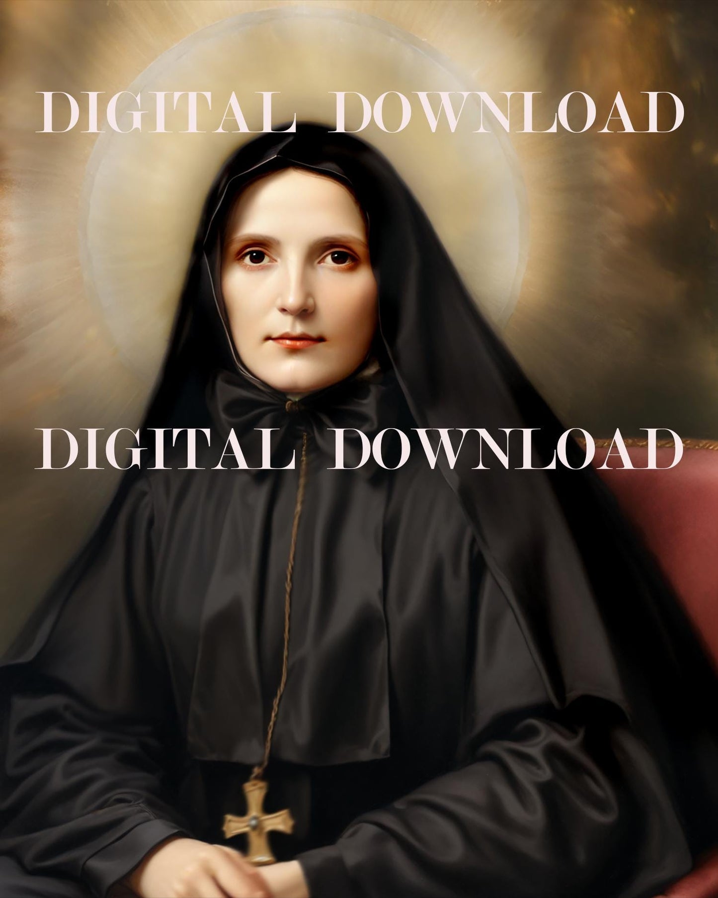 Saint Frances Xavier Cabrini Religious Art Digital Mother Cabrini Catholic Print image 0