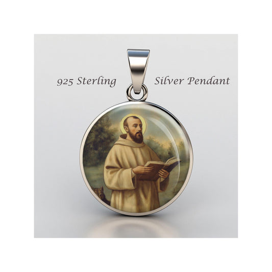 Saint William Vercell Religious Christian sterling silver 925 Christian Medal Patron
