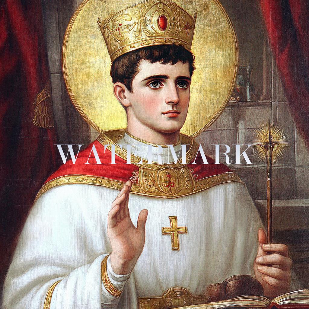 St Januarius Patron of Naples Invoked Against the Evil Eye Religious Art Digital image 0