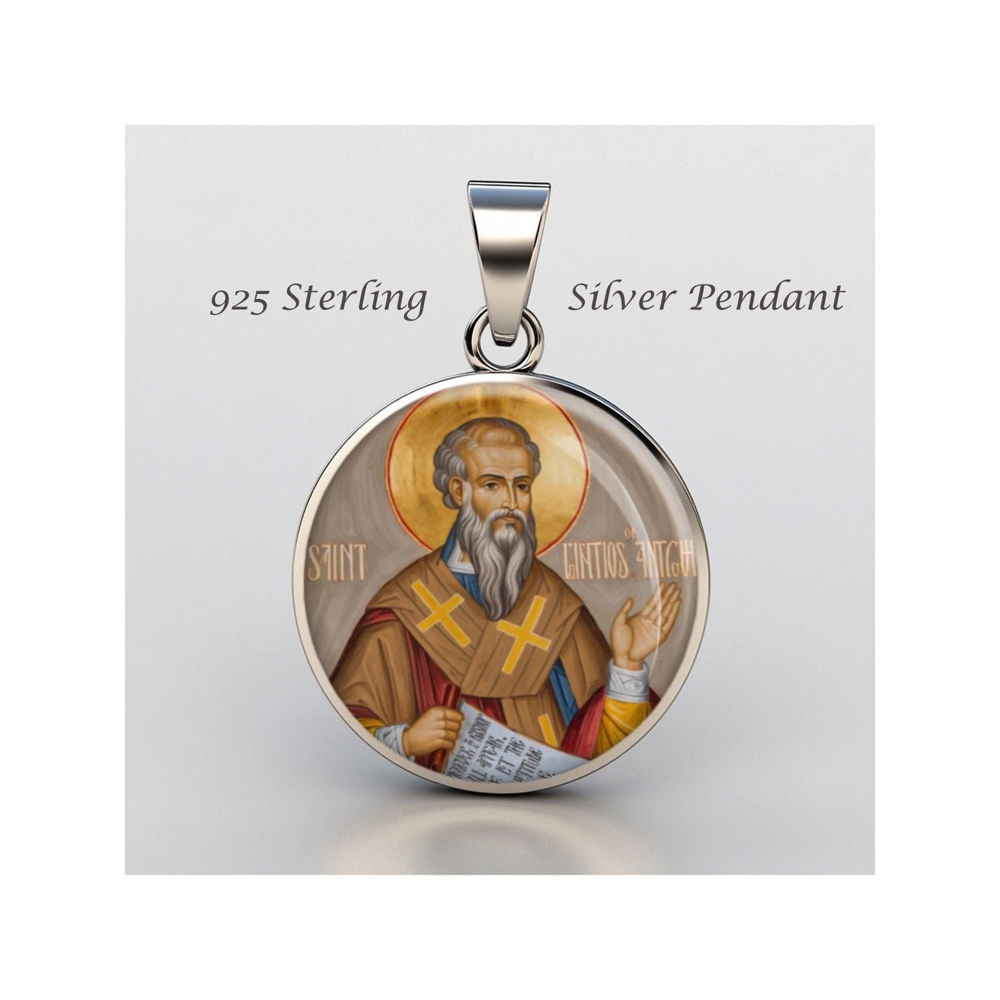 Saint Ignatius Of Antioch Religious Devotional sterling silver 925 Christian Medal Patron