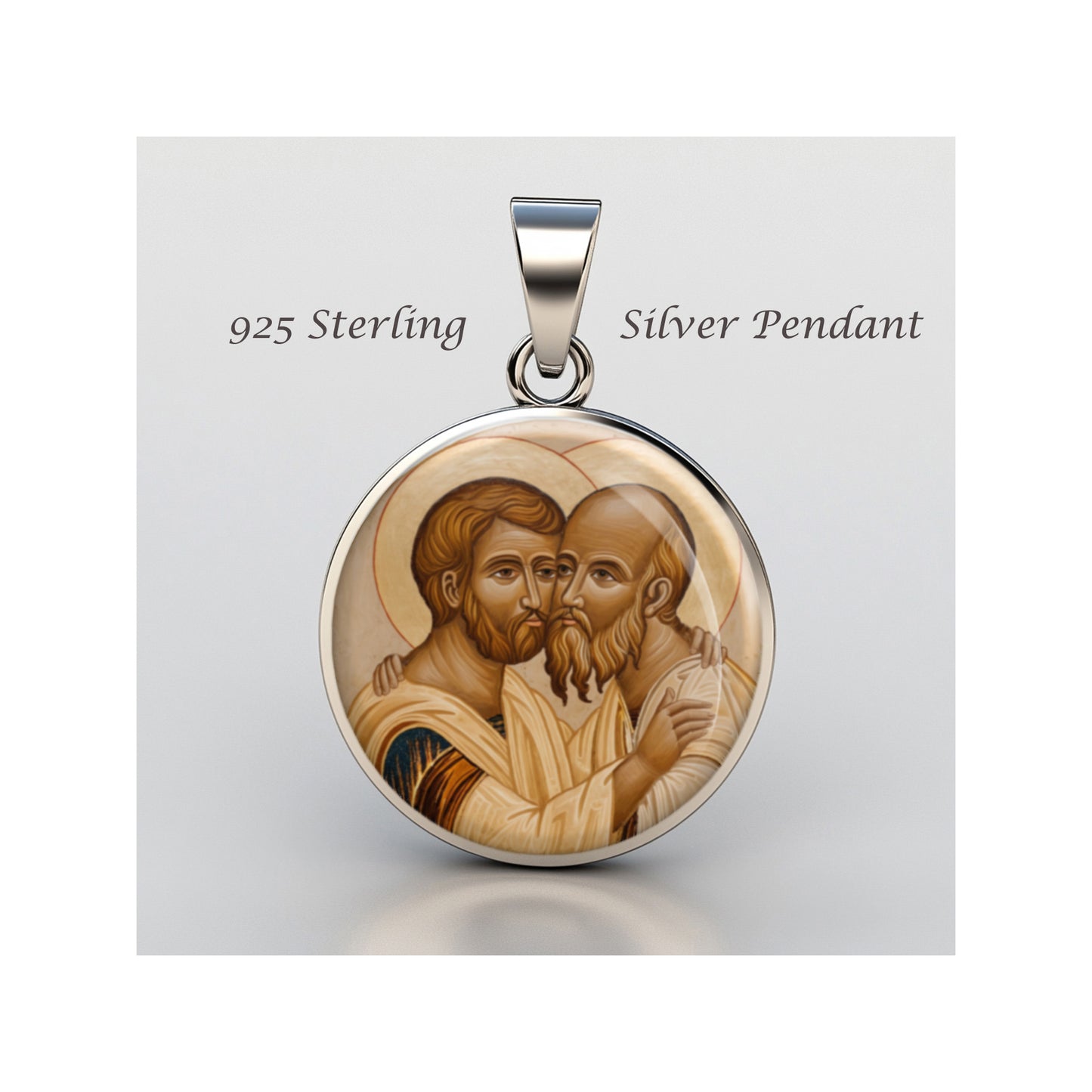 Saint Solemnity Of Sts Peter Paul Catholic sterling silver 925 Christian Medal image 0