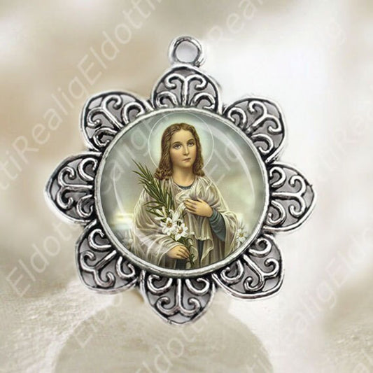 St Maria Goretti Catholic Medal Patron Saint Christian Religious Jewelry