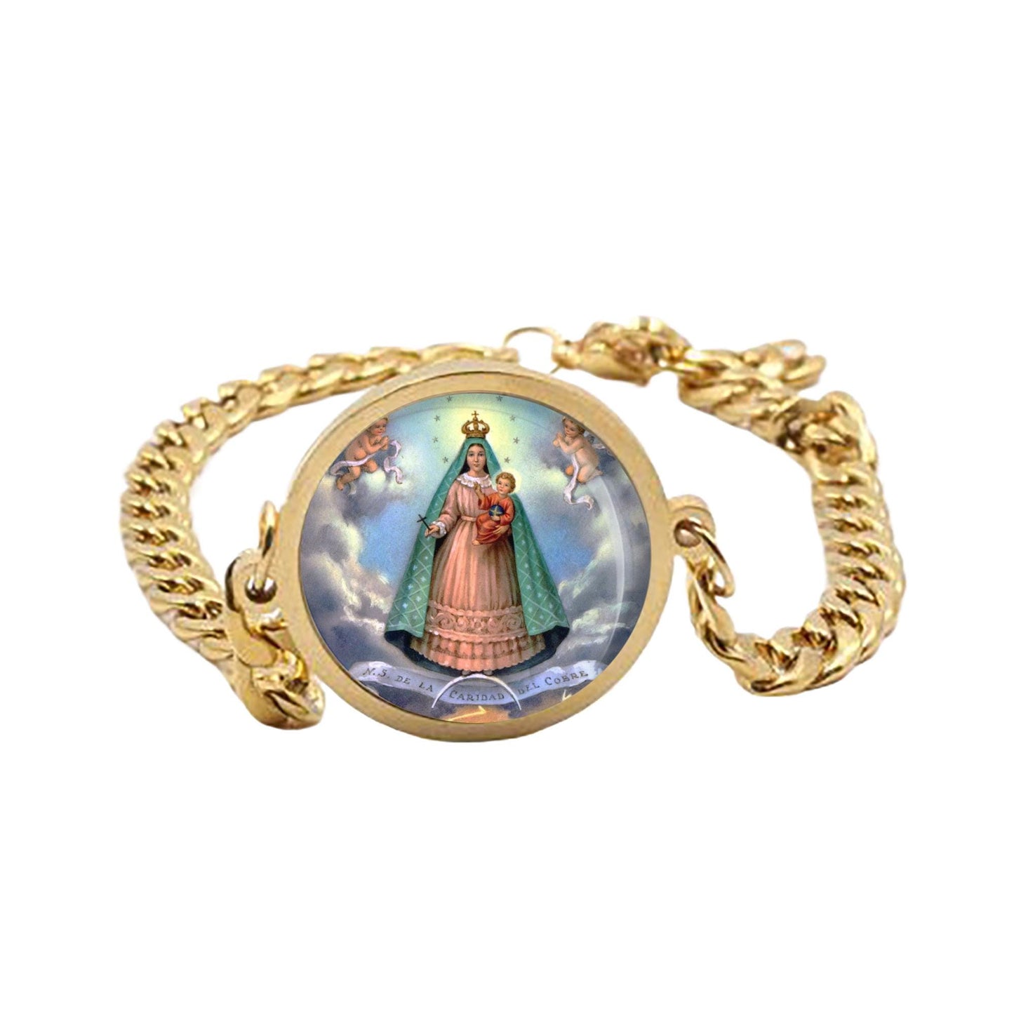 Our Lady Charity Bracelet - Mother Mary Religious Jewelry Simple Chain