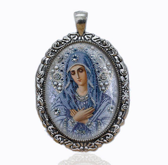 Holy Virgin Mary Mother of God Religious Catholic Medal Pendant Jewelry