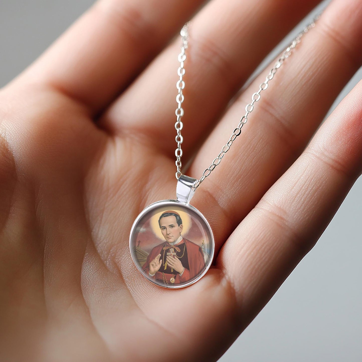 St. John Neumann Catholic Religious Jewelry Patron Saint Medal Pendant Gift