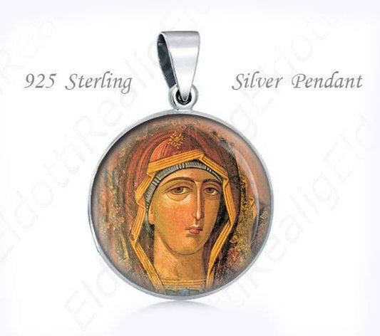 Our Lady of Philerme Virgin Mary Philermos Filerimo 925 Sterling Silver Pendant