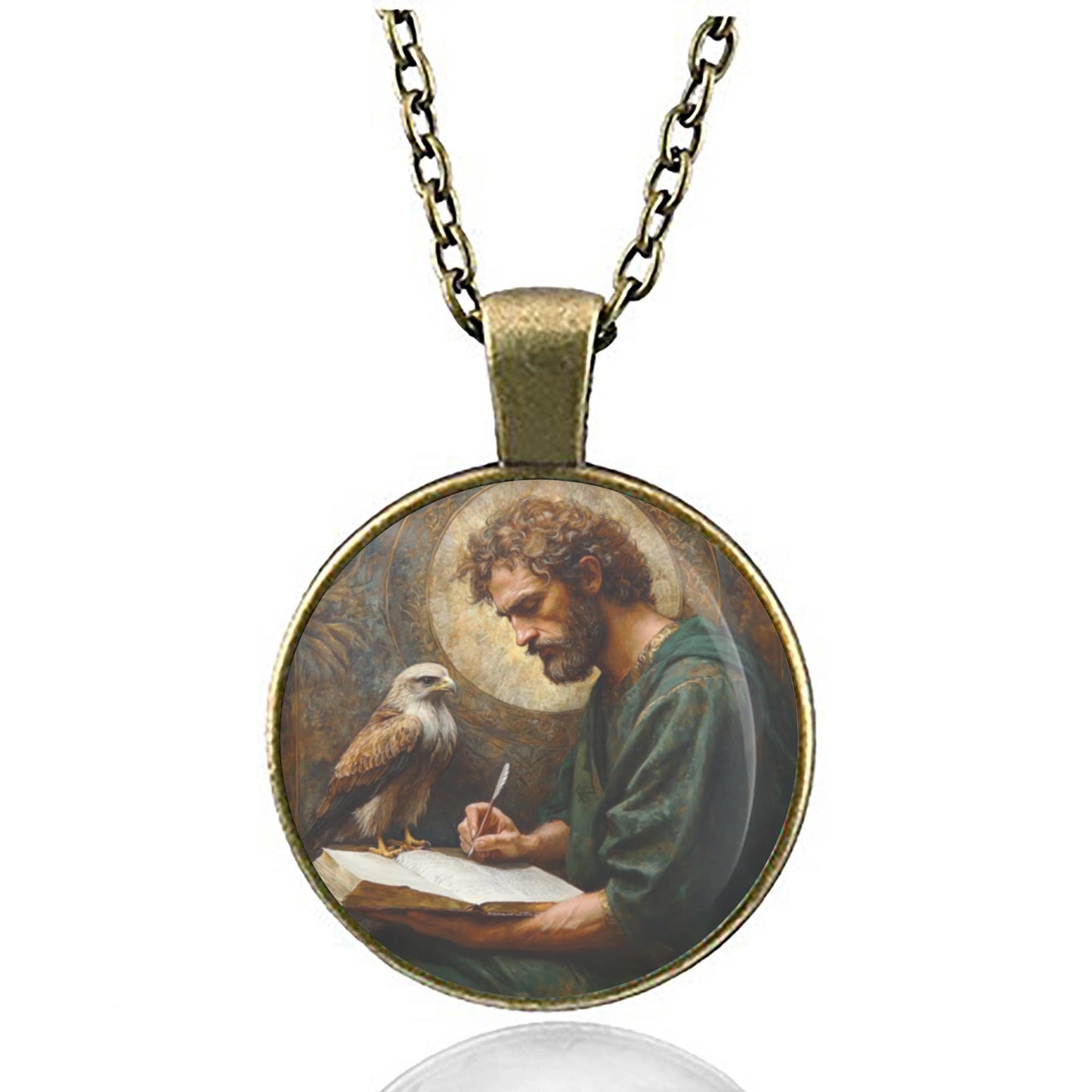 St John the Evangelist Art Christian Religious Catholic Medal Pendant Necklace