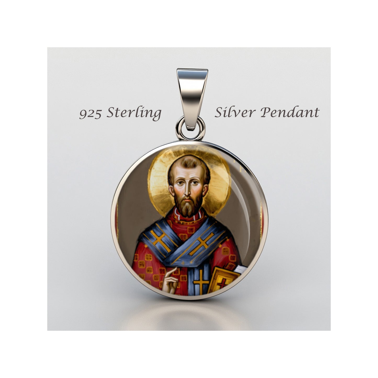 Saint Frumentius Of Ethiopia Catholic sterling silver 925 Christian Medal Patron image 0