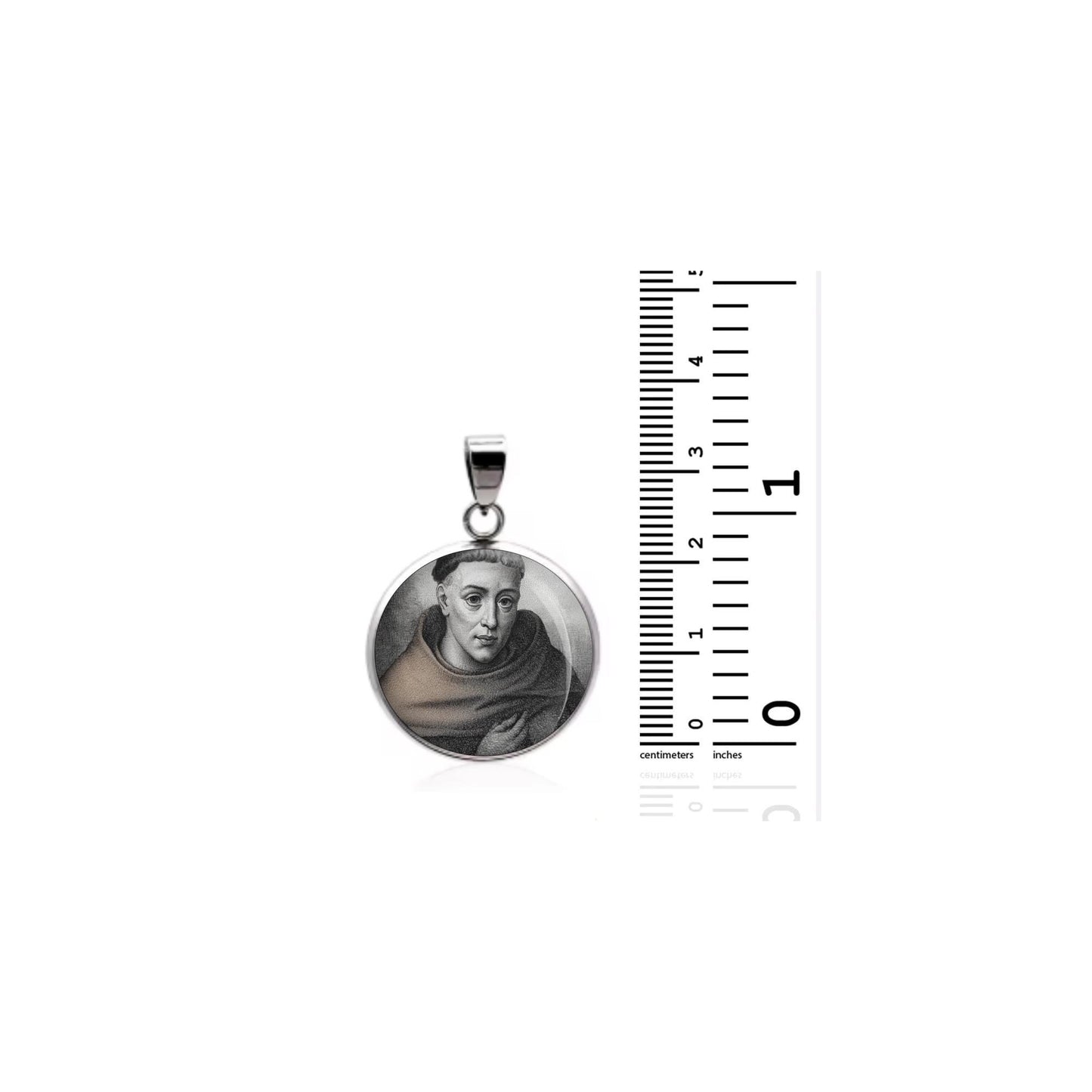 Saint Bernard Of Clairvaux Religious Devotional sterling silver 925 Christian Medal Patron