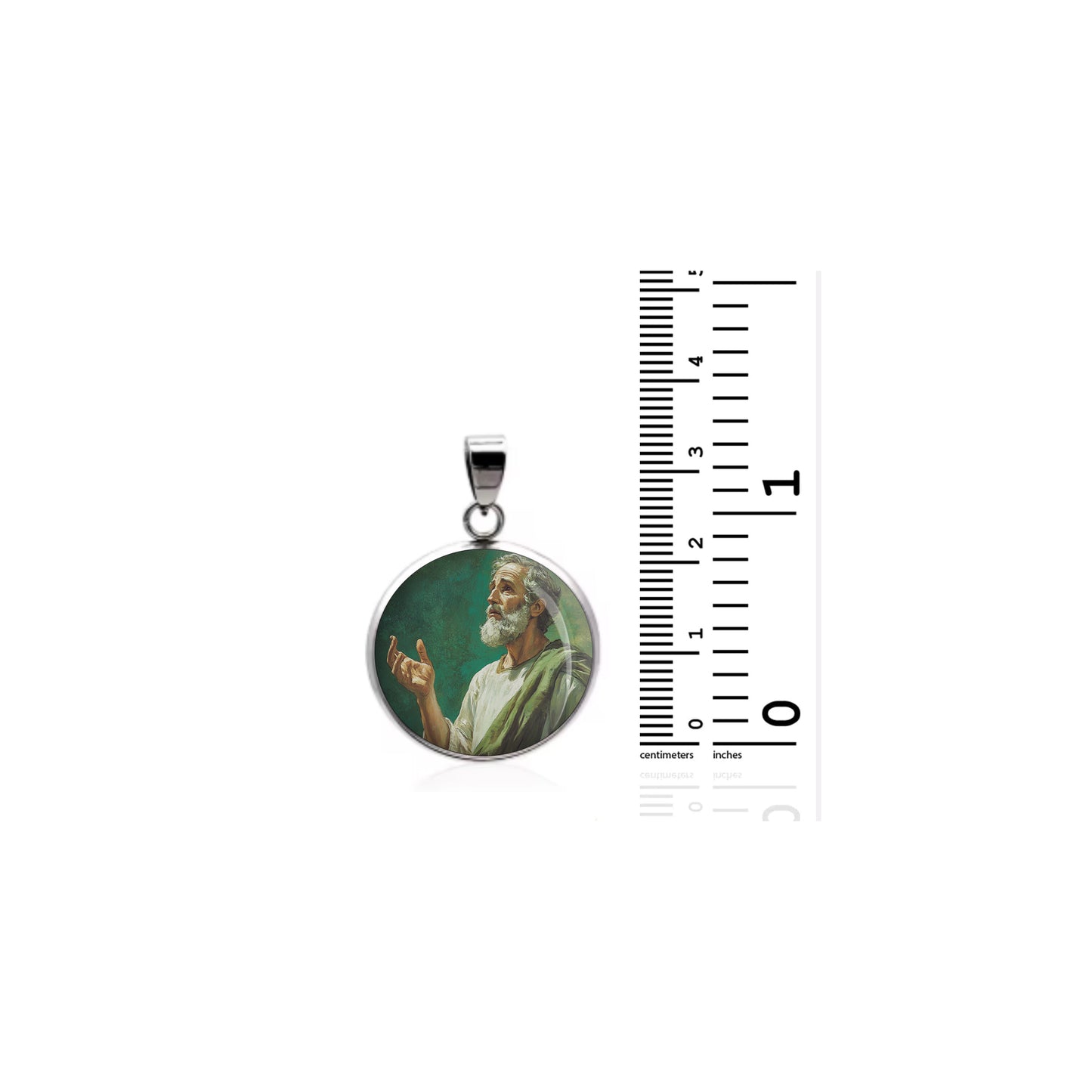 Saint Jeremiah The Prophet Catholic sterling silver 925 Christian Medal Patron image 1