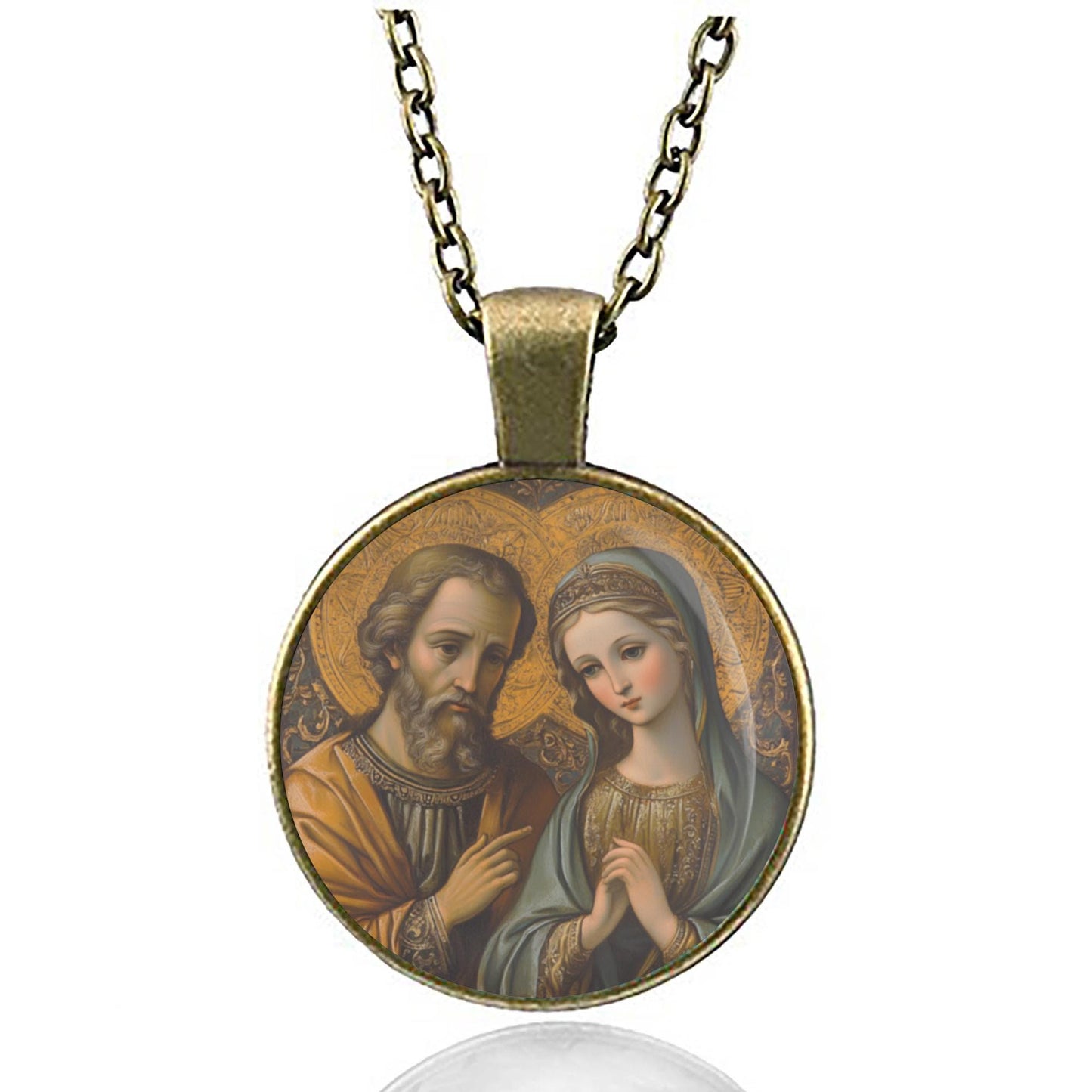 St. Joachim and Anne Necklace Medal Pendant