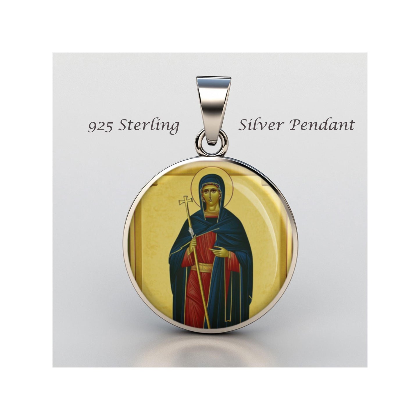 Saint Natalia Of Nicomedia Religious Devotional sterling silver 925 Christian Medal Patron