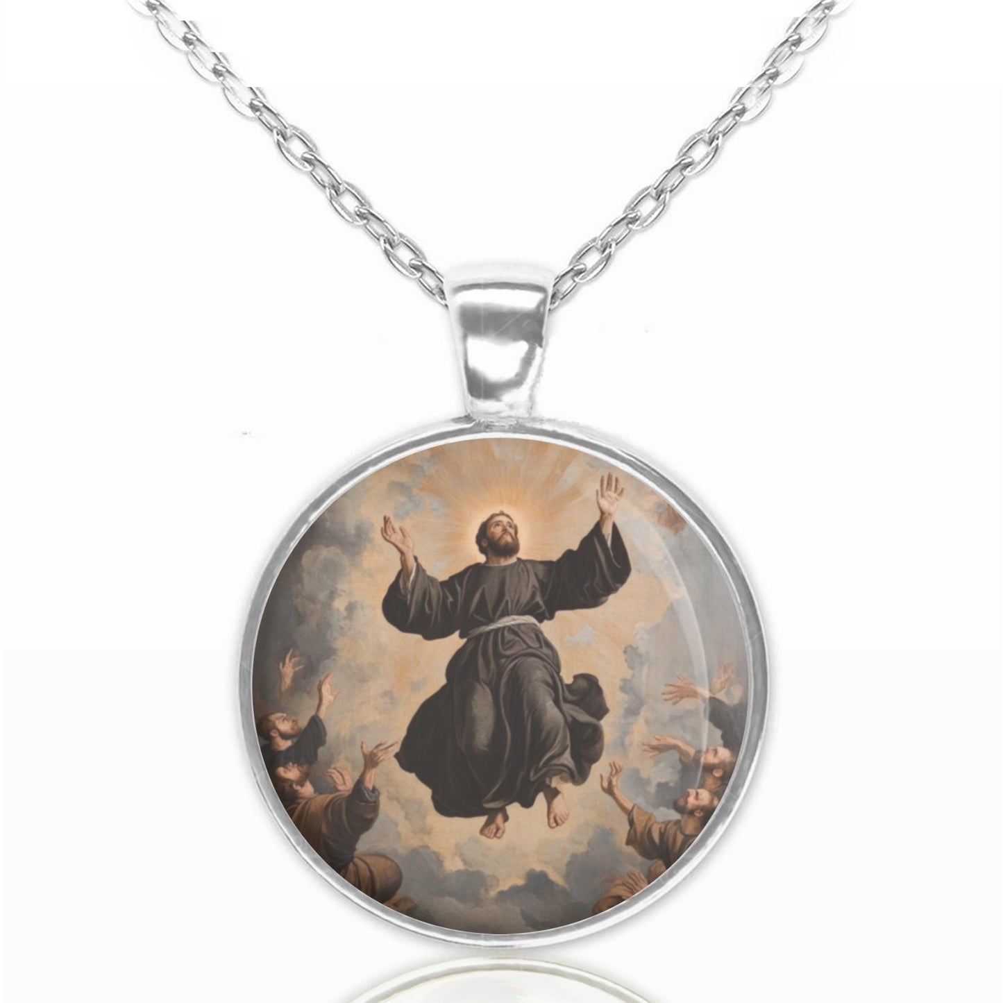 St. Joseph of Cupertino Catholic Necklace Religious Medal Pendant Patron of Aviators, Flying, Studying