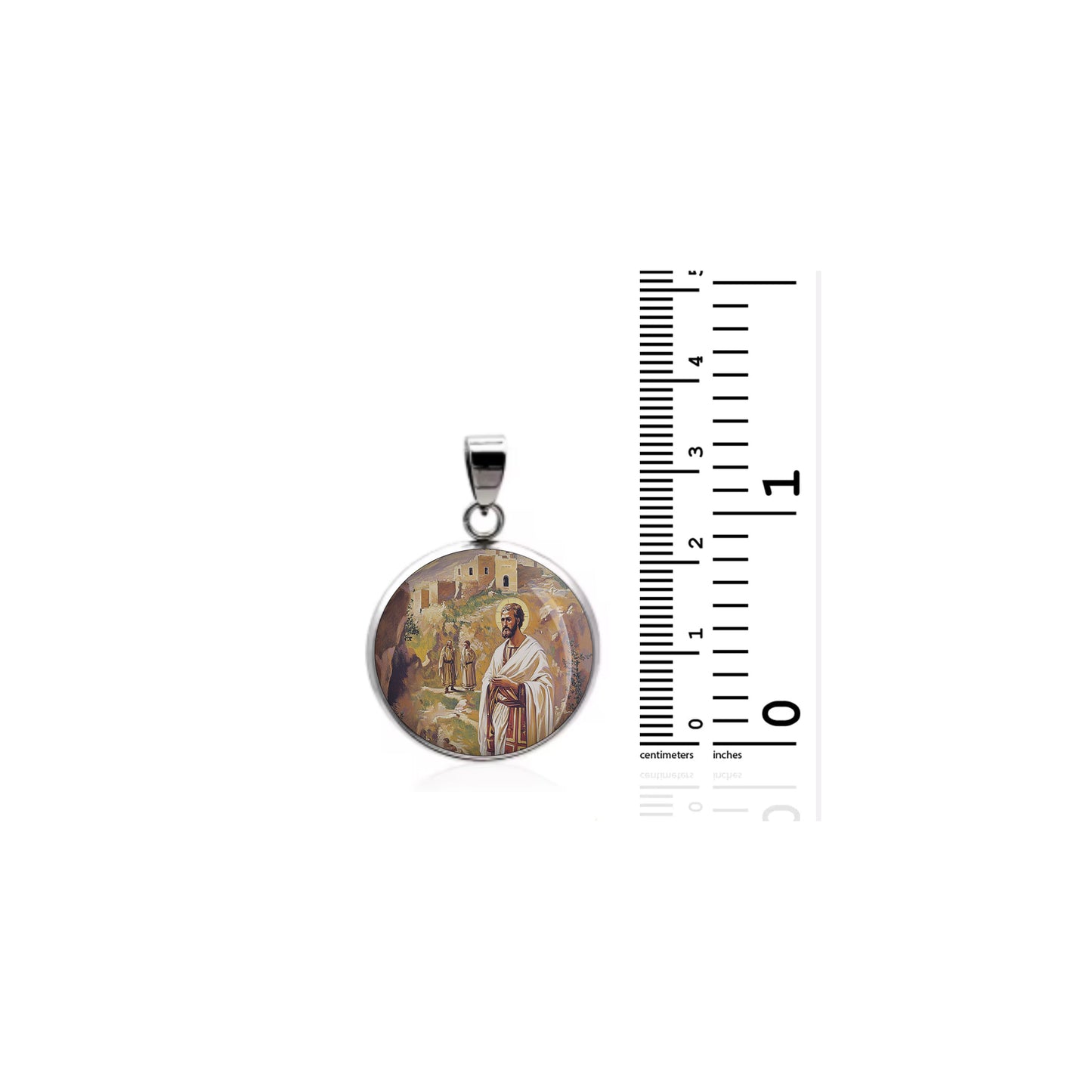Saint Lazarus Of Bethany Catholic sterling silver 925 Christian Medal Patron image 1