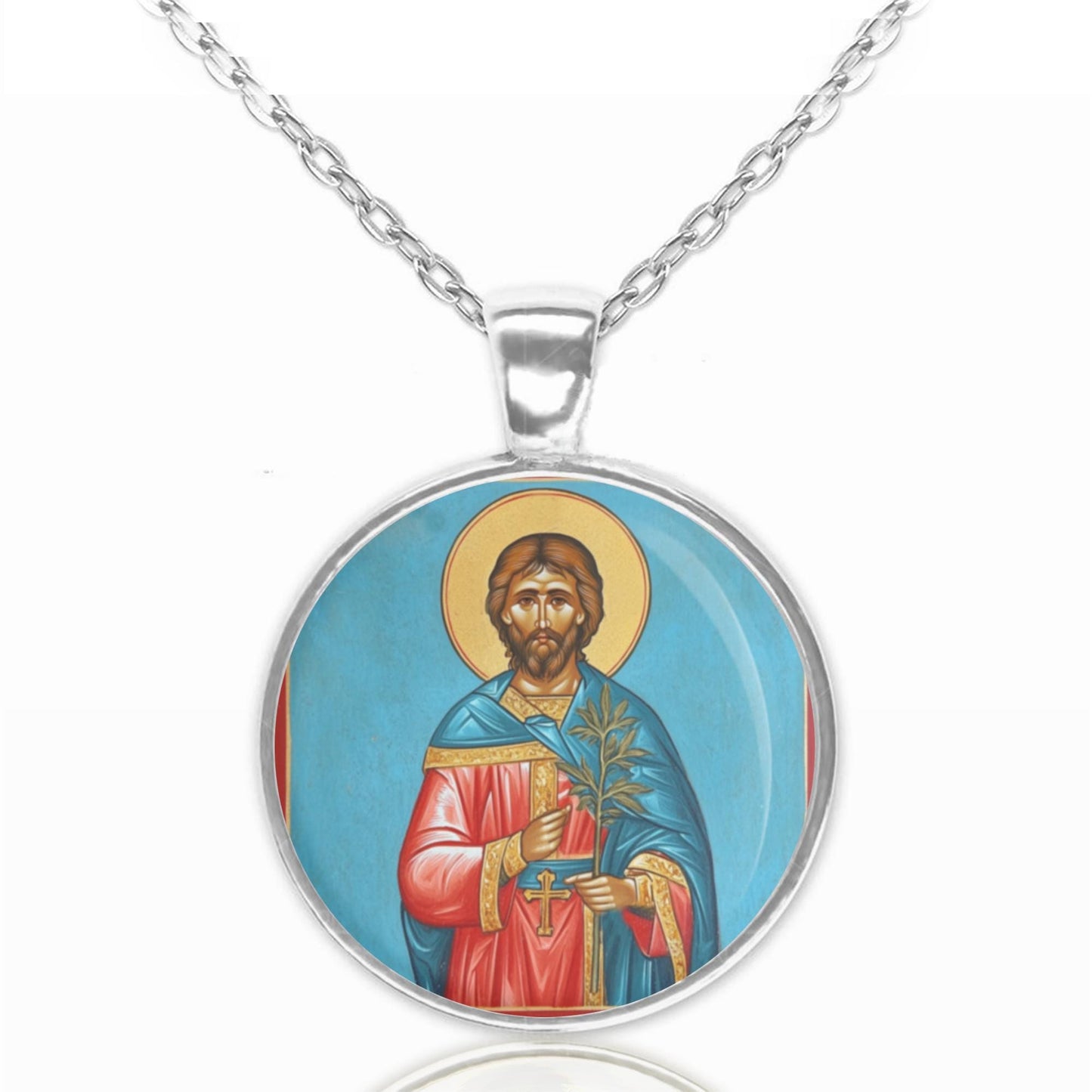 St Eugene Necklace Medal Religious Pendant