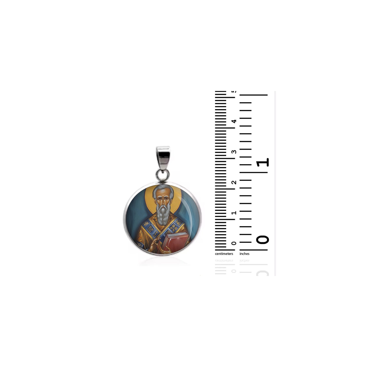Saint Hieromartyr Hermolaos Catholic sterling silver 925 Christian Medal Patron image 1