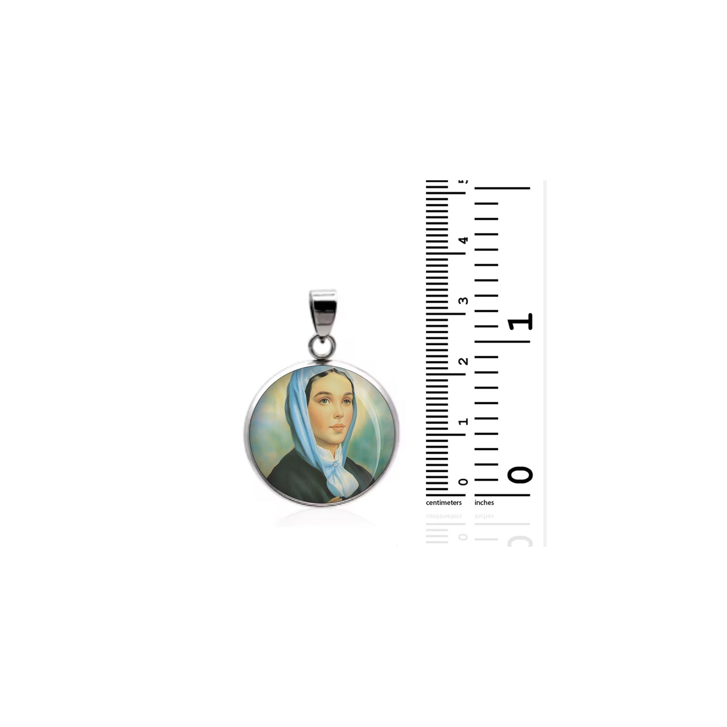 Saint Bernadette Soubirous Catholic sterling silver 925 Christian Medal Patron image 1