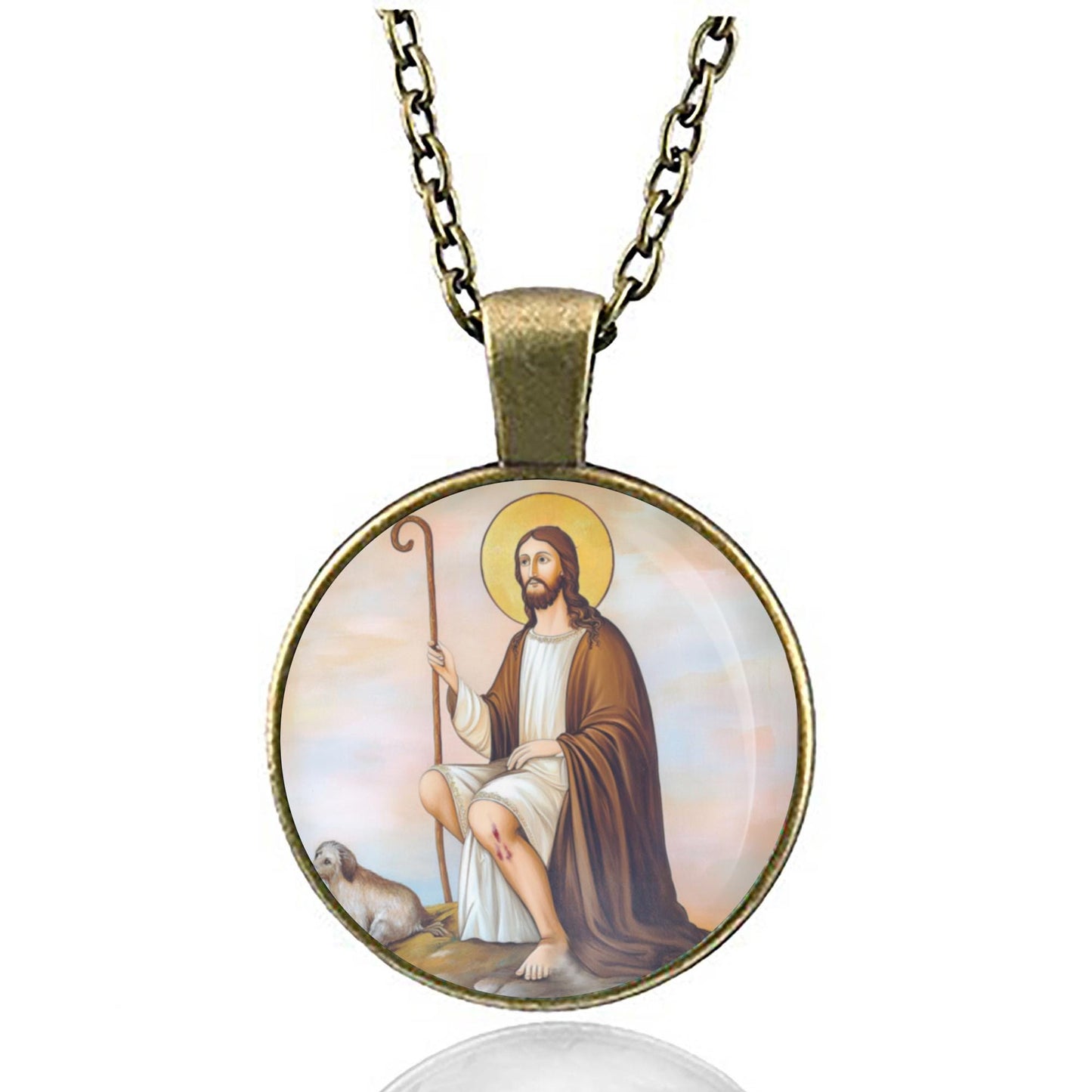 St. Roch Rocco Nobleman Necklace Christian Medal Catholic Pendant